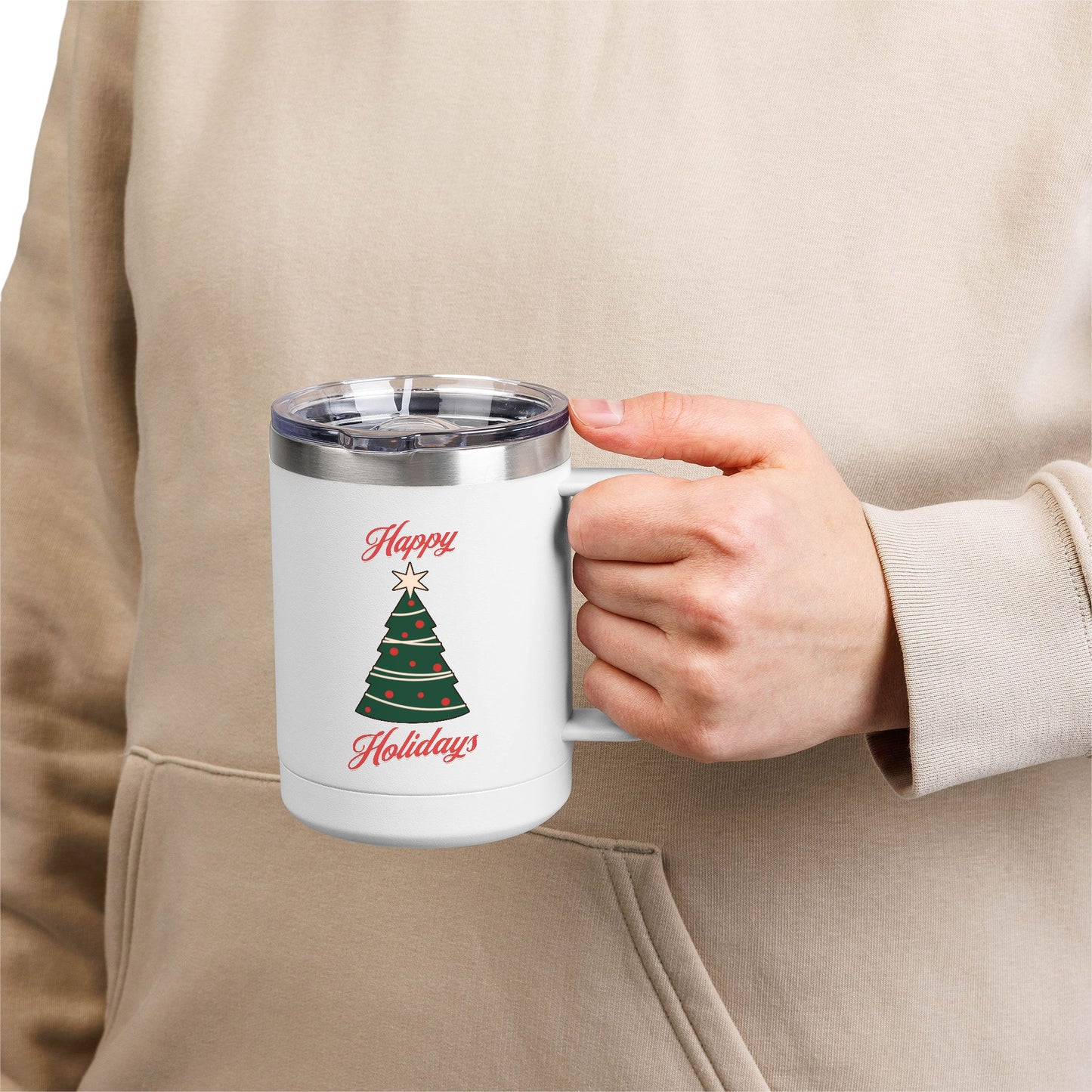 Christmas Coffee Mug Tumbler, 15oz