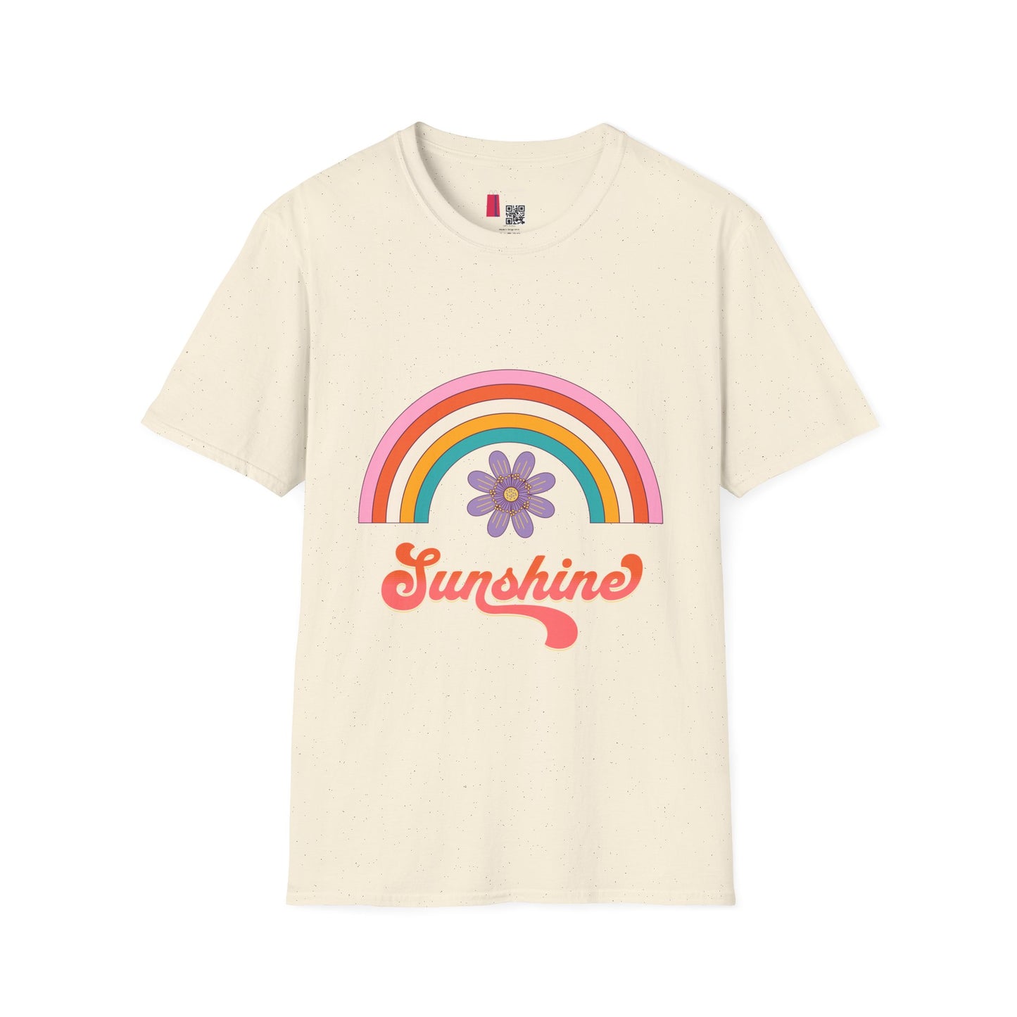 Sunshine Retro Rainbow T-Shirt — Vintage Flower Graphic Tee
