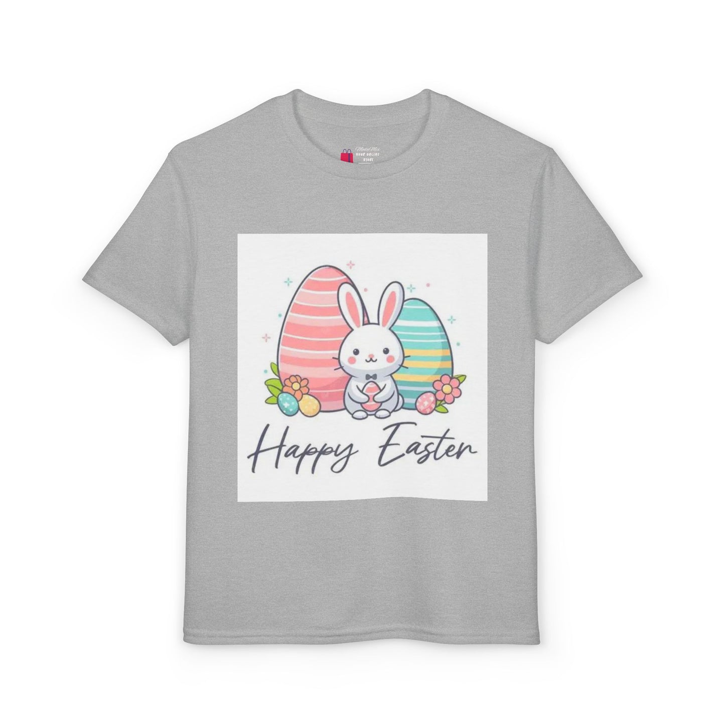 Youth Easter Bunny T-Shirt — "Happy Easter" Kids Graphic Tee