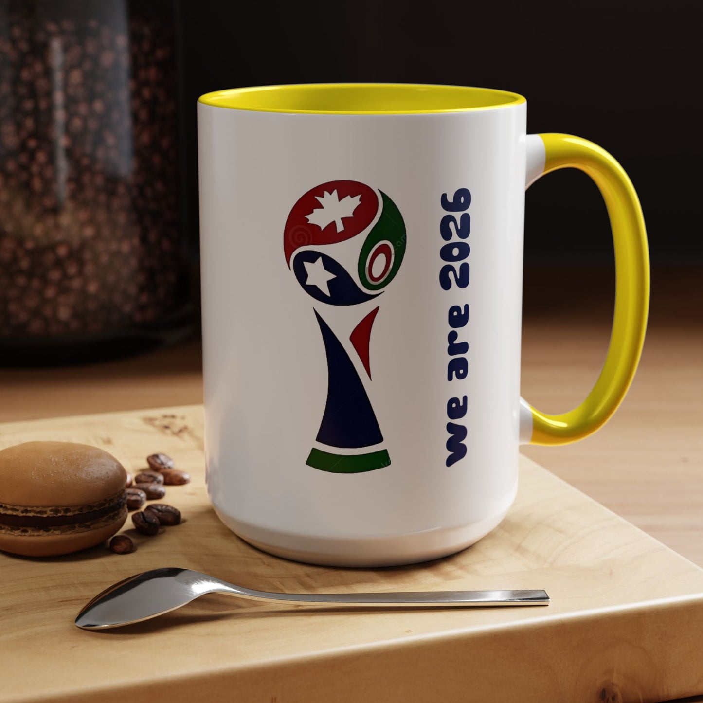 World Cup 2026 Accent Coffee Mug — 'We Are 2026' Soccer Fan Gift