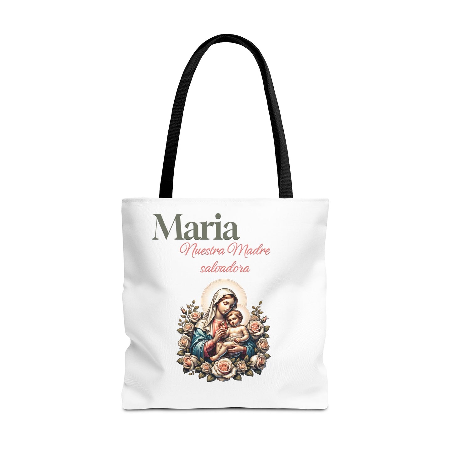 Faith Maria Jesus Tote Bag — Religious Faith All-Over Print Tote
