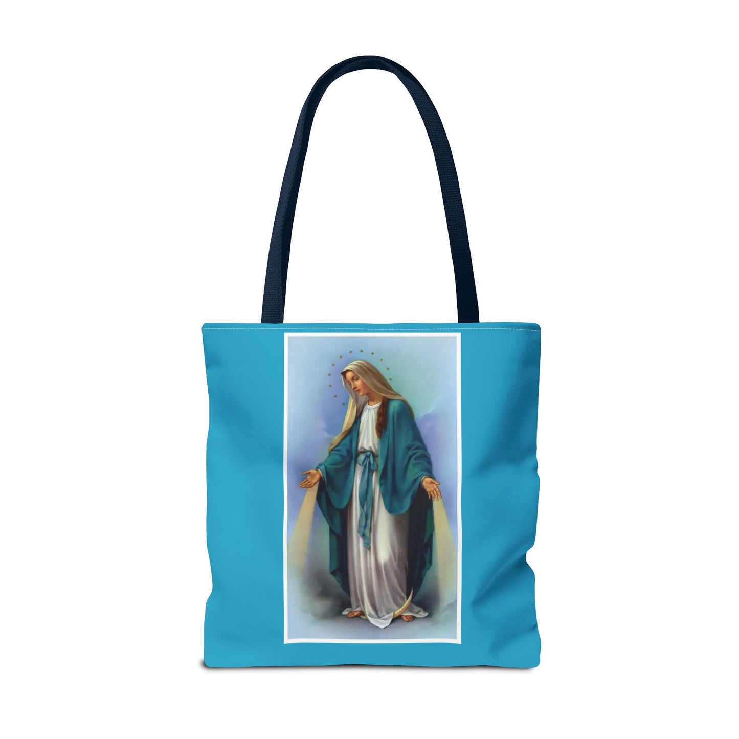 Virgin Mary Religious Tote Bag — Catholic Madonna AOP Shoulder Tote
