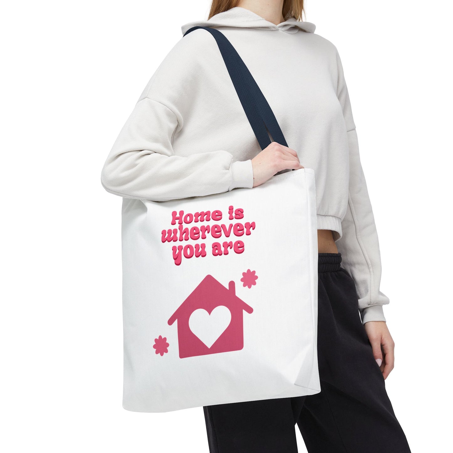 Valentine Love Tote Bag — Romantic Heart Print