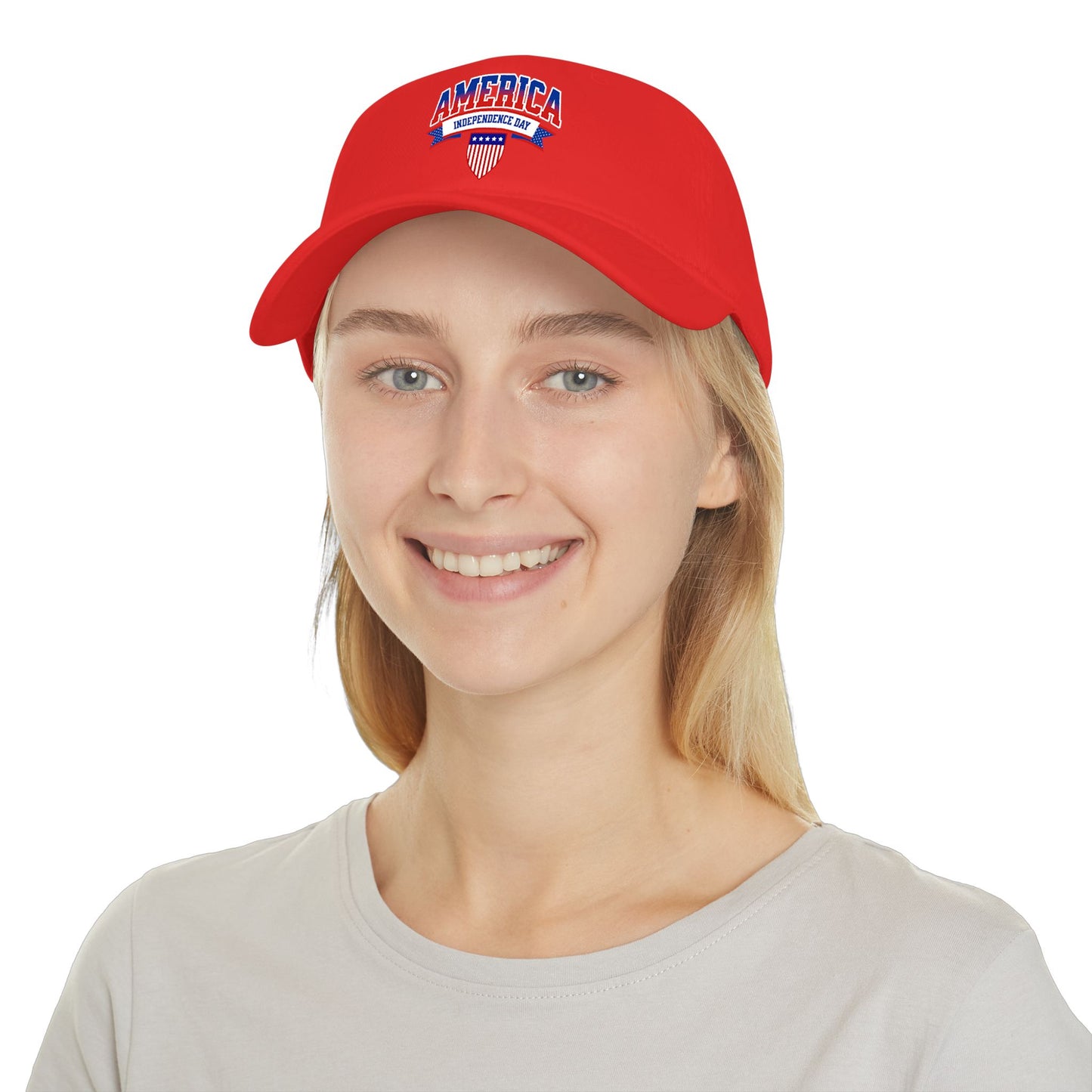 America Independence Day Low Profile Baseball Cap — Patriotic 4th of July Hat