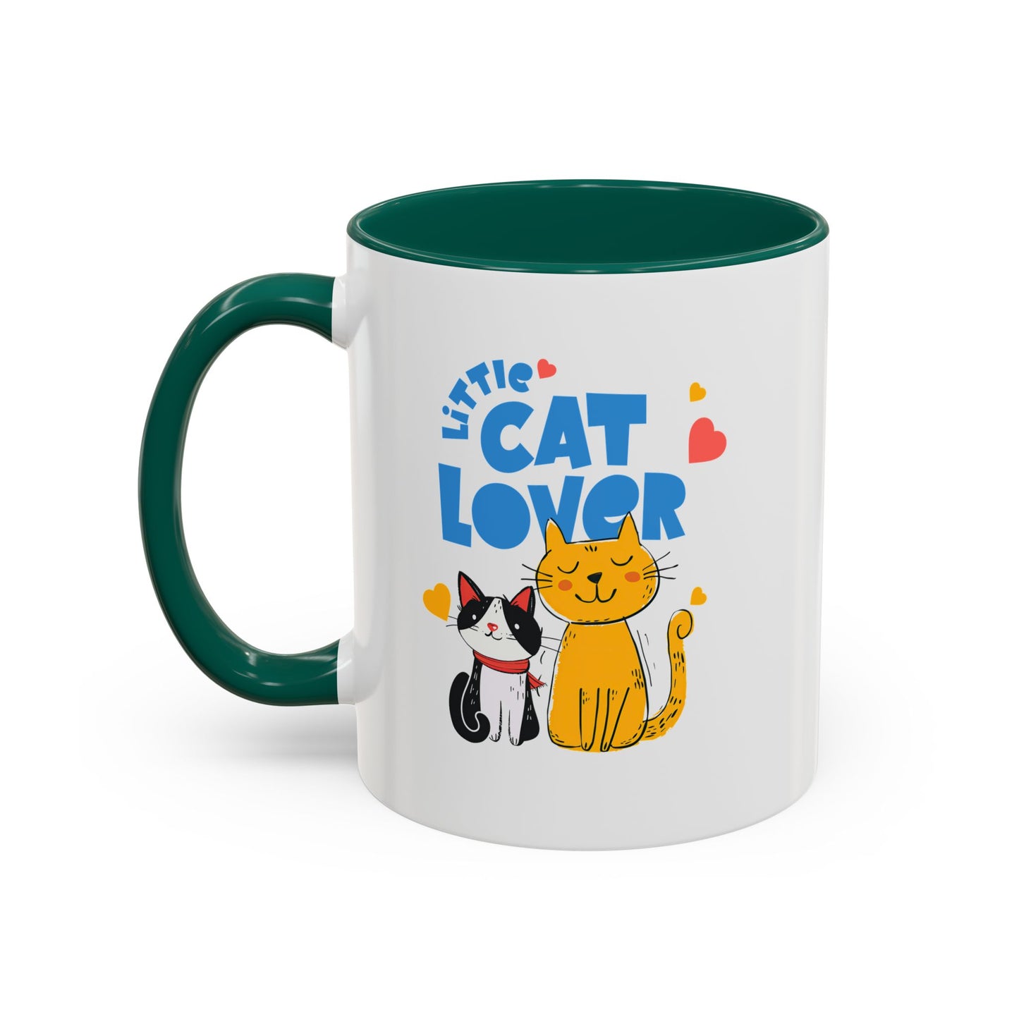 Cat Lover Mug — Colorful 11oz/15oz Ceramic Coffee Cup (Little Cat Lover Design)