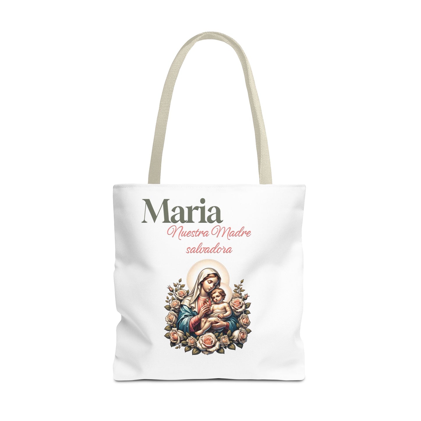 Faith Maria Jesus Tote Bag — Religious Faith All-Over Print Tote
