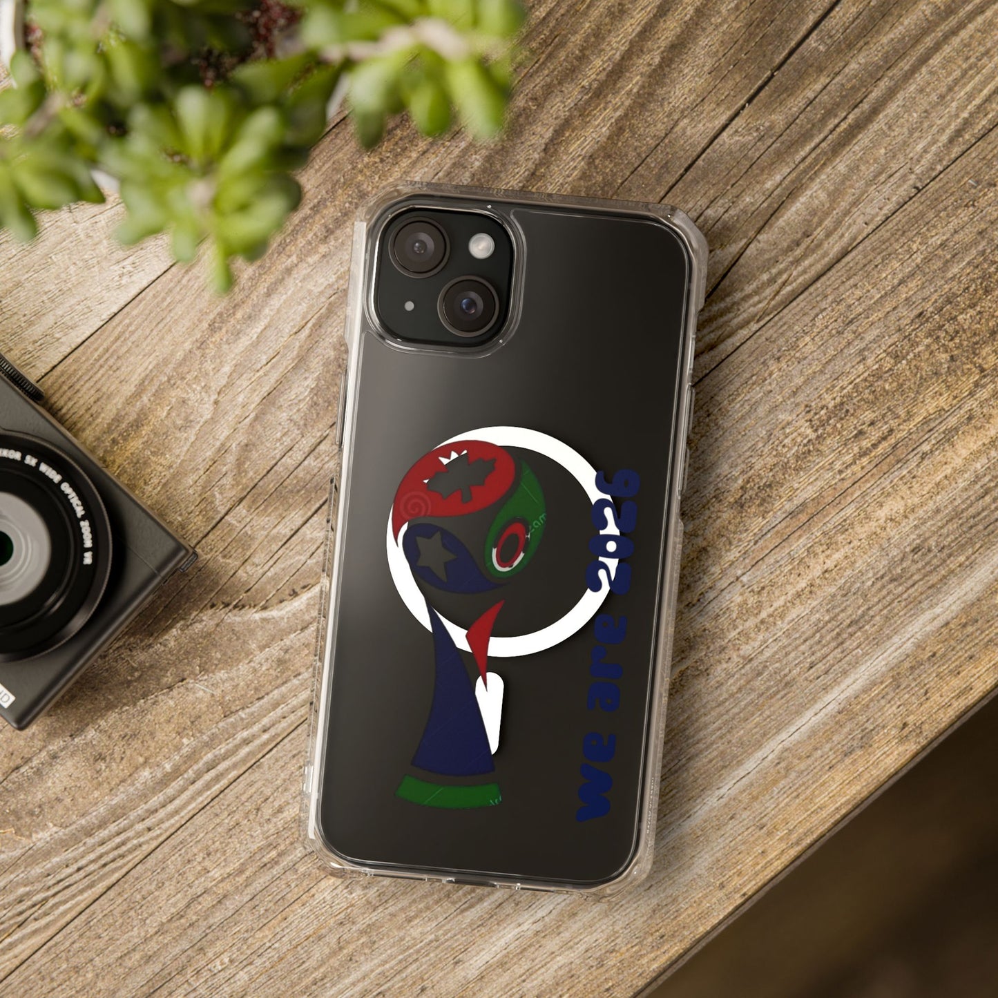 2026 World Cup Clear Magnetic Phone Case — "We Are 2026" Abstract Globe Design