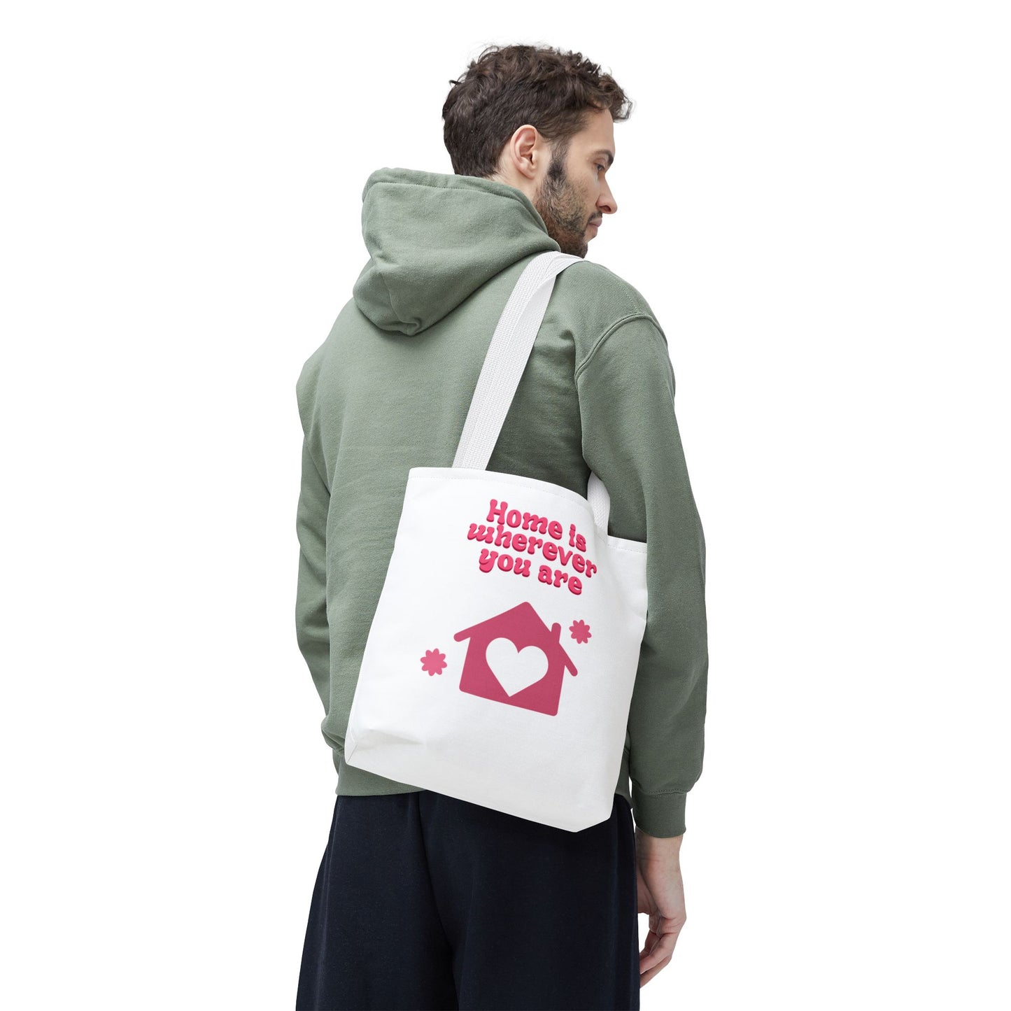 Valentine Love Tote Bag — Romantic Heart Print