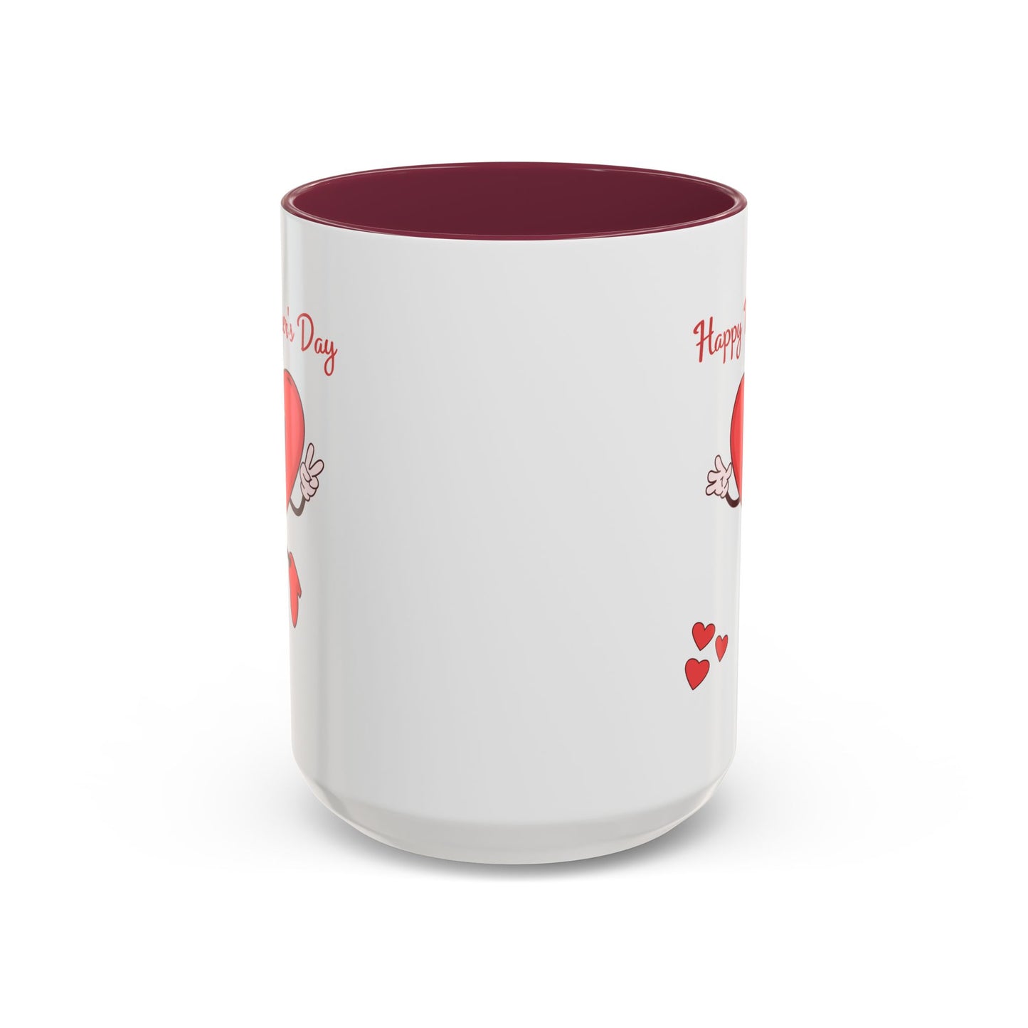 Happy Mother's Day Heart Mug — Cute Retro Heart Mom Coffee Cup (11oz, 15oz)