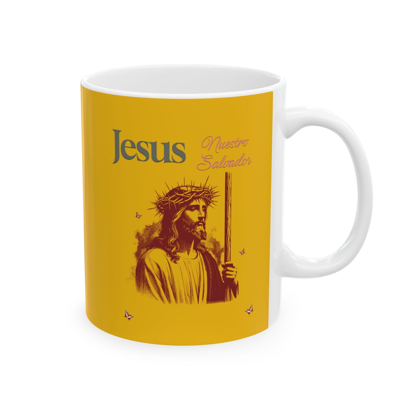 Jesus Loves Me Yellow Inspirational Ceramic Mug (11oz, 15oz)