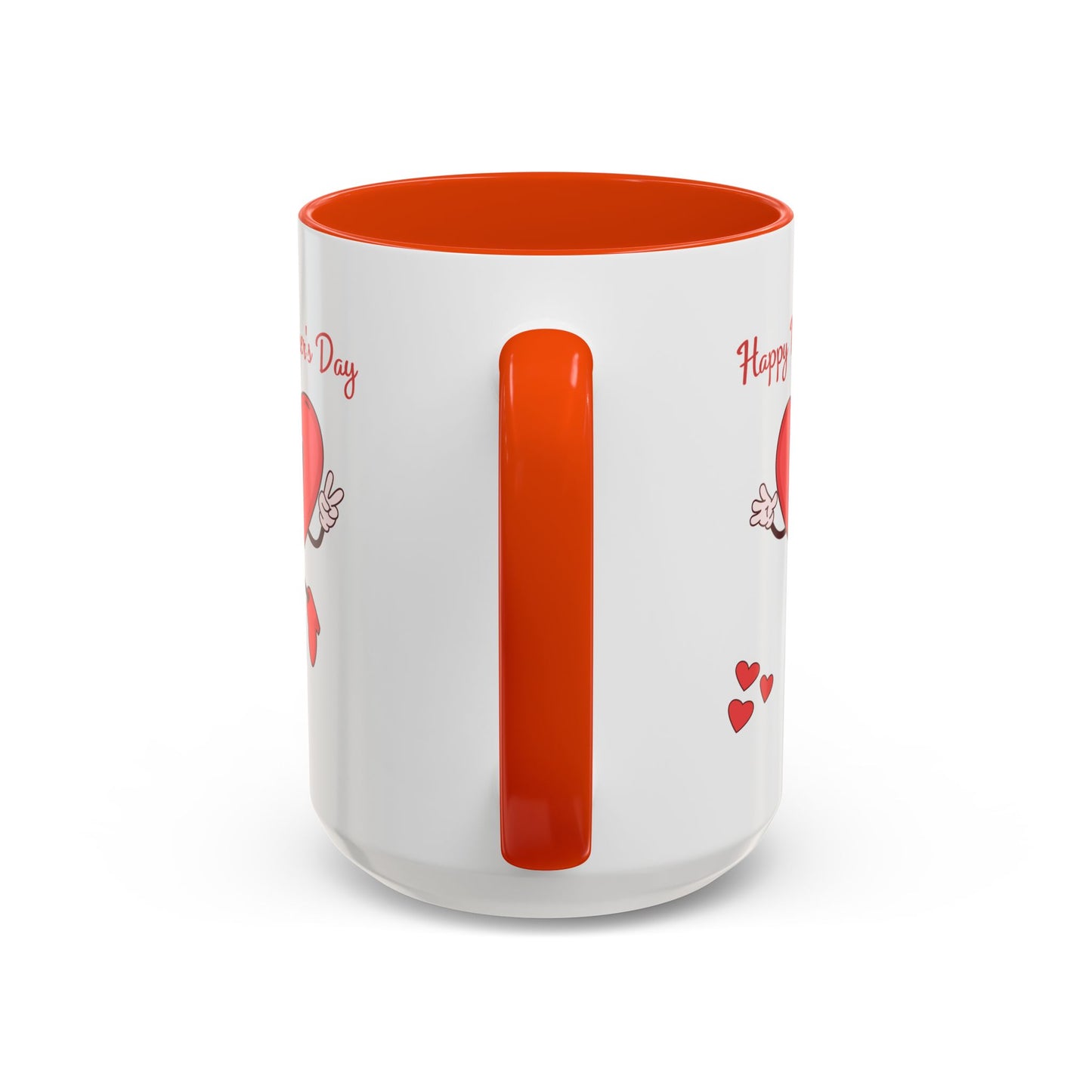 Happy Mother's Day Heart Mug — Cute Retro Heart Mom Coffee Cup (11oz, 15oz)