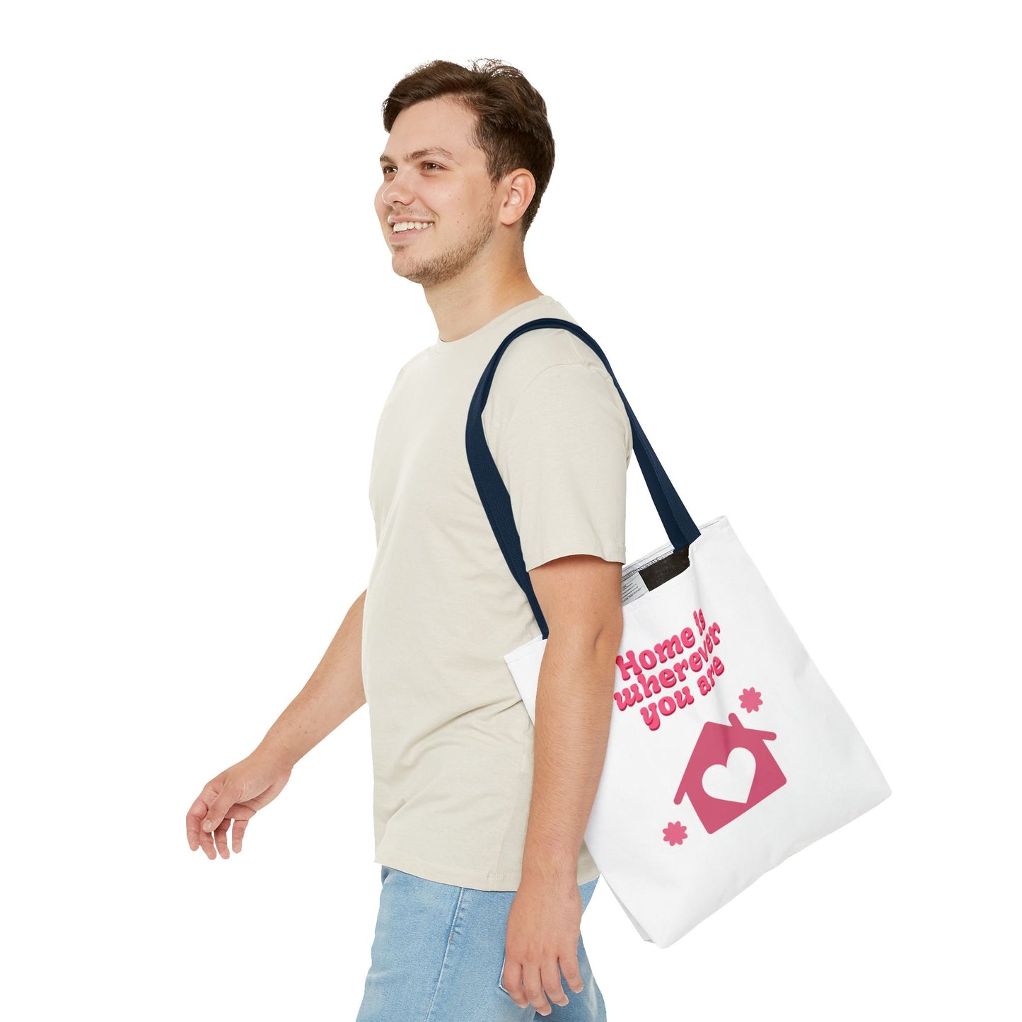 Valentine Love Tote Bag — Romantic Heart Print