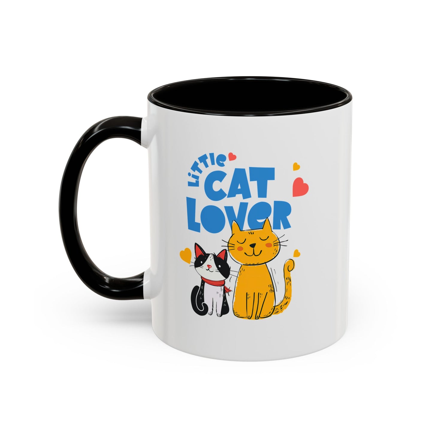 Cat Lover Mug — Colorful 11oz/15oz Ceramic Coffee Cup (Little Cat Lover Design)