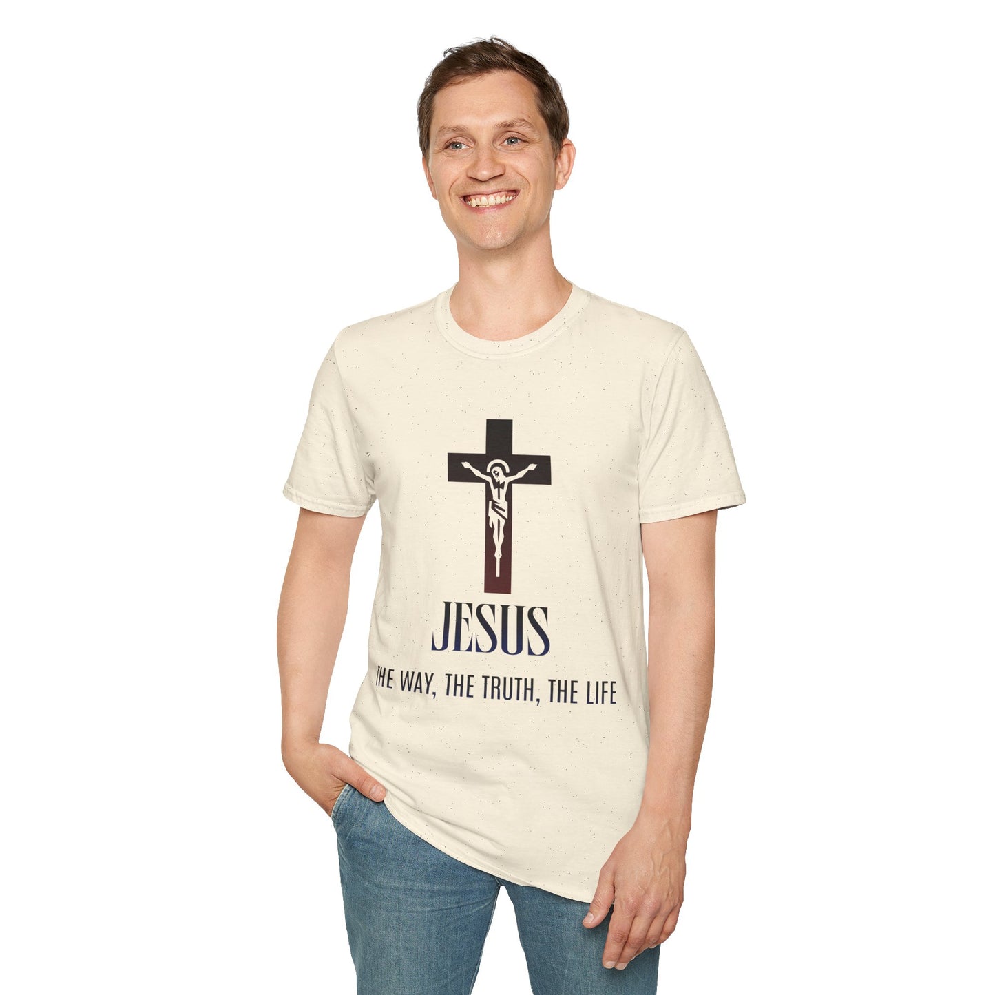 Jesus Cross T-Shirt — "The Way, The Truth, The Life" Christian Tee