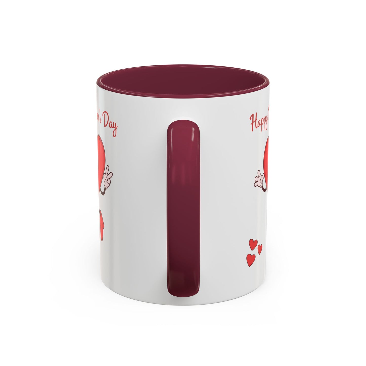Happy Mother's Day Heart Mug — Cute Retro Heart Mom Coffee Cup (11oz, 15oz)