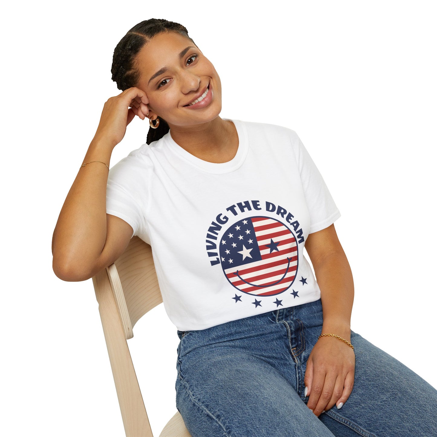 Living the Dream American Flag T-Shirt