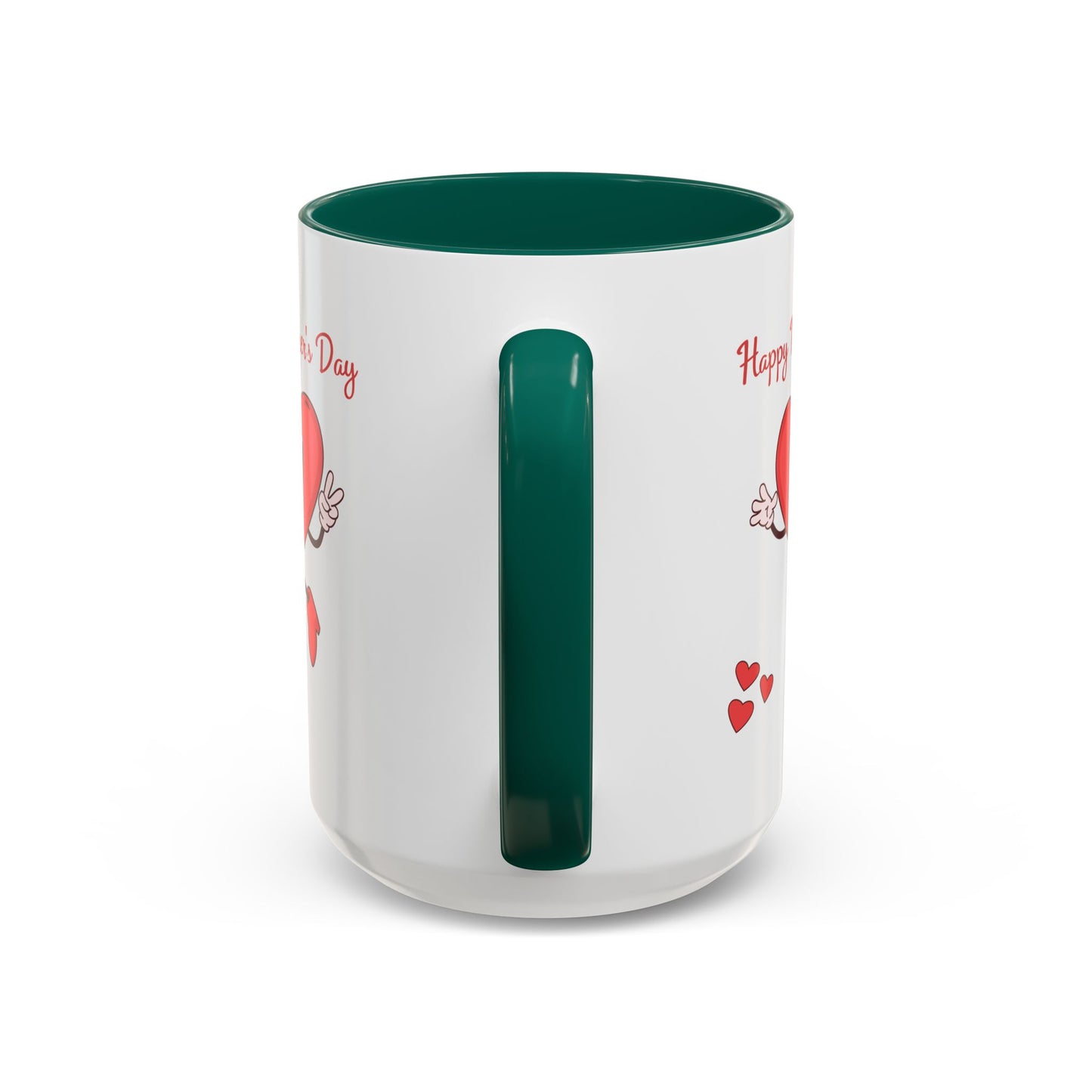 Happy Mother's Day Heart Mug — Cute Retro Heart Mom Coffee Cup (11oz, 15oz)
