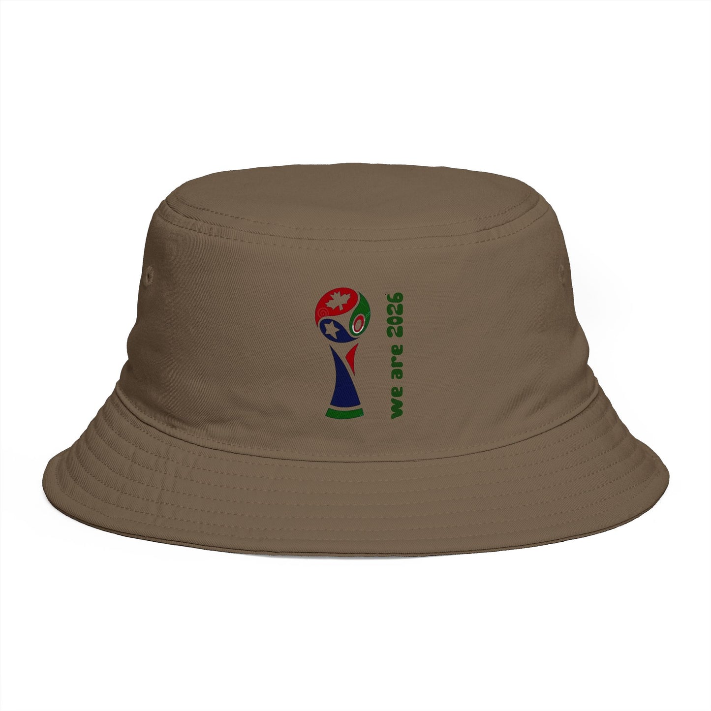 2026 World Cup Trophy Brown Bucket Hat – Soccer Fans Casual Sun Hat