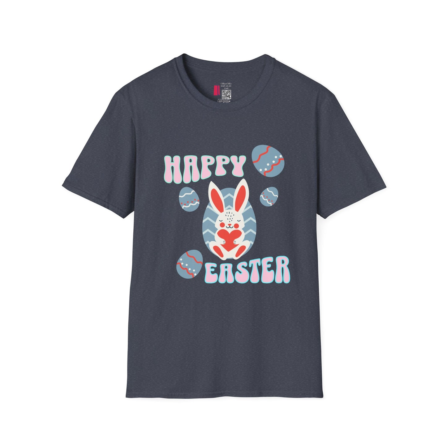 Happy Easter Bunny T-Shirt — Cute Pastel Easter Eggs Design