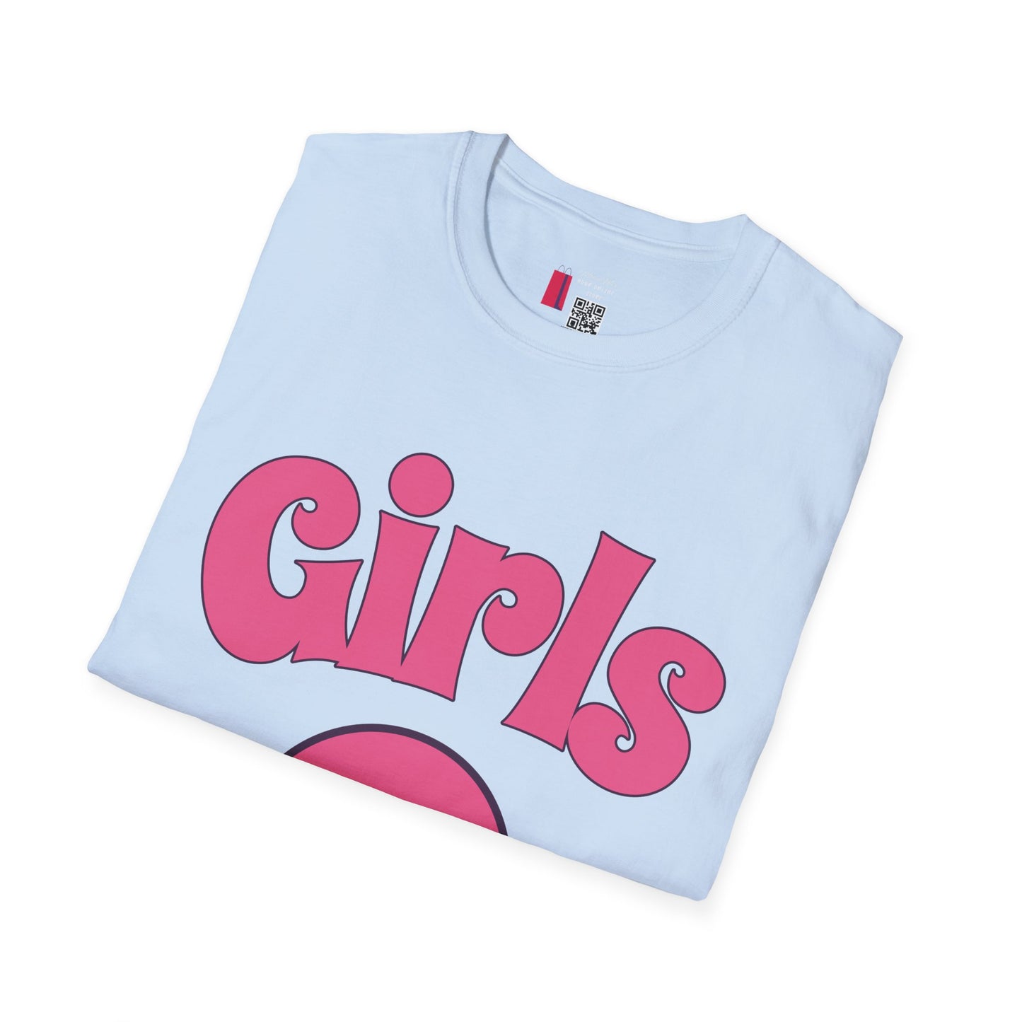 Girls Smiley T-Shirt — Retro Pink Graphic Tee