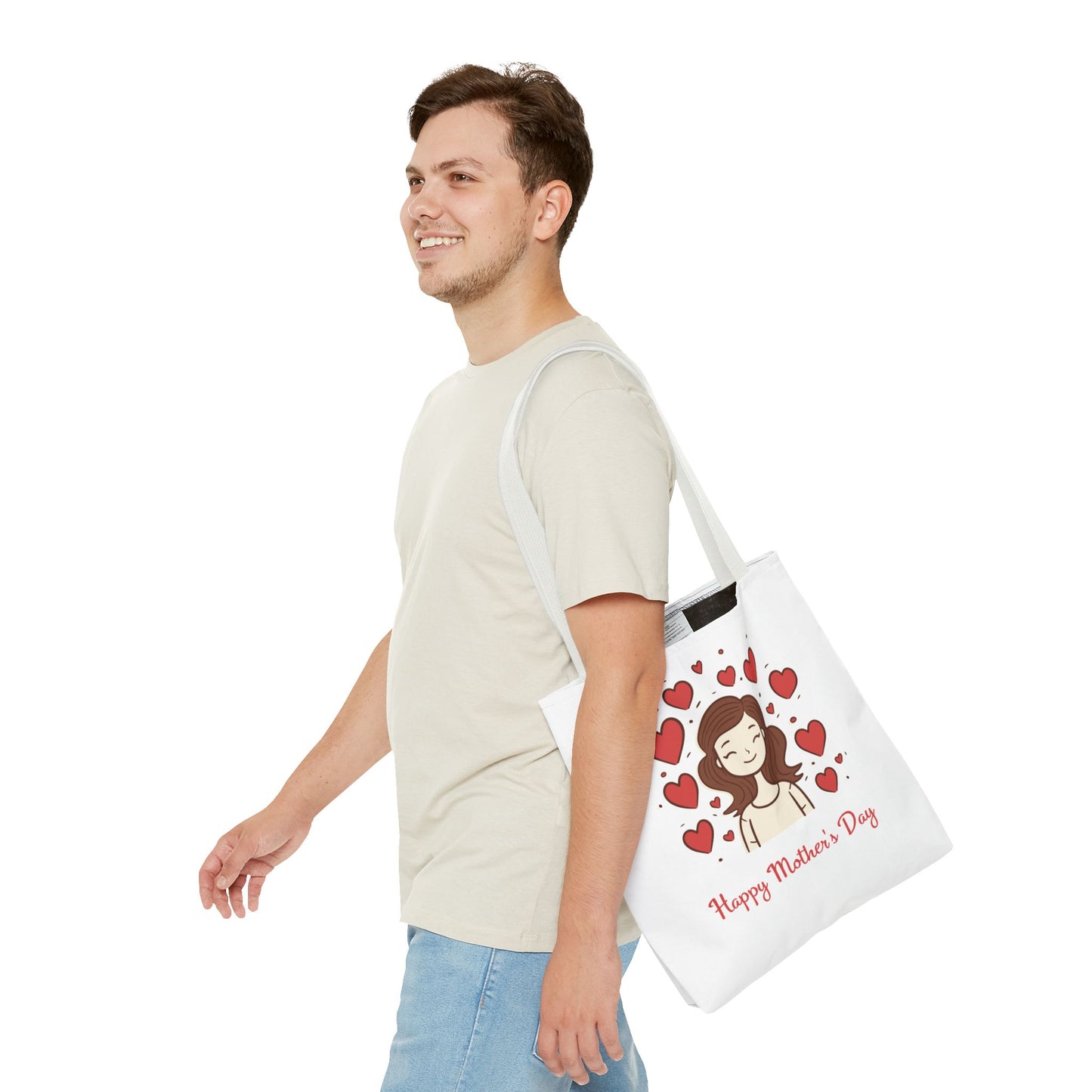 Mother's Day Hearts Tote Bag — Happy Mother's Day Gift Tote