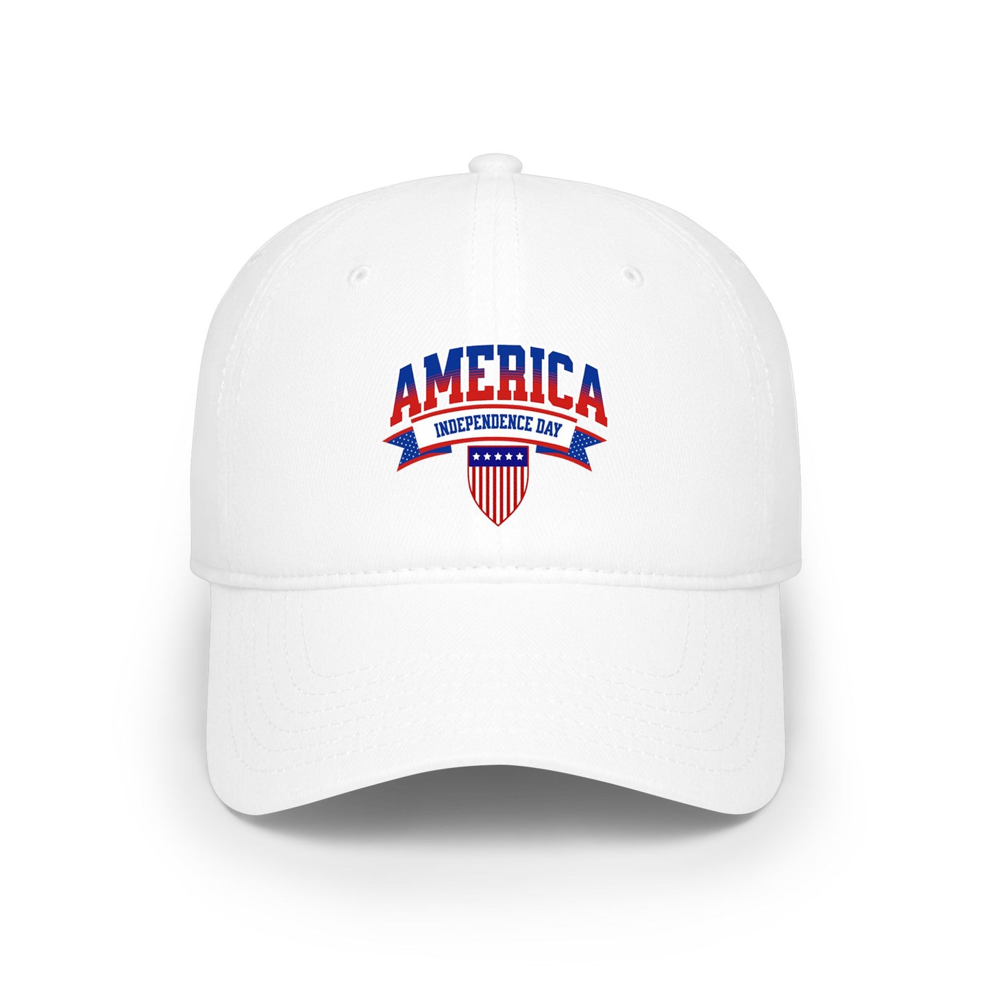 America Independence Day Low Profile Baseball Cap — Patriotic 4th of July Hat