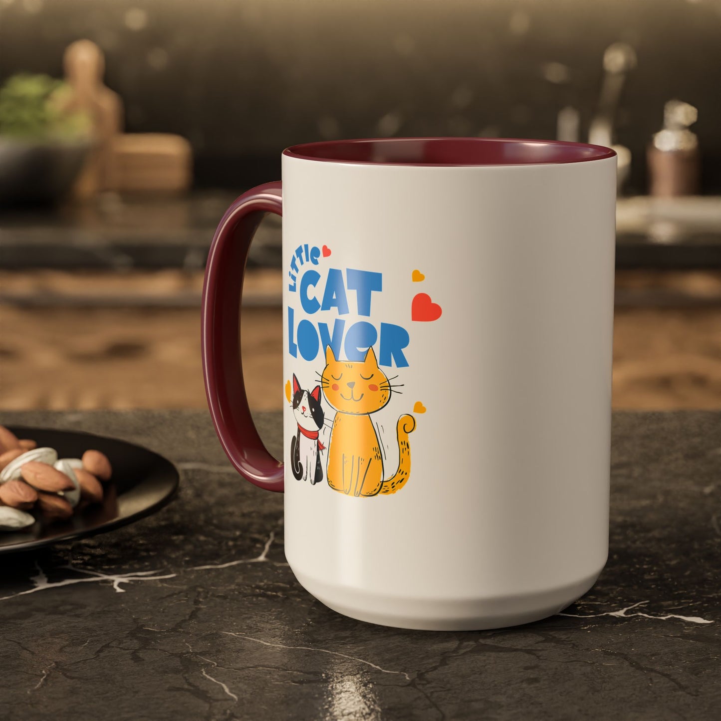Cat Lover Mug — Colorful 11oz/15oz Ceramic Coffee Cup (Little Cat Lover Design)
