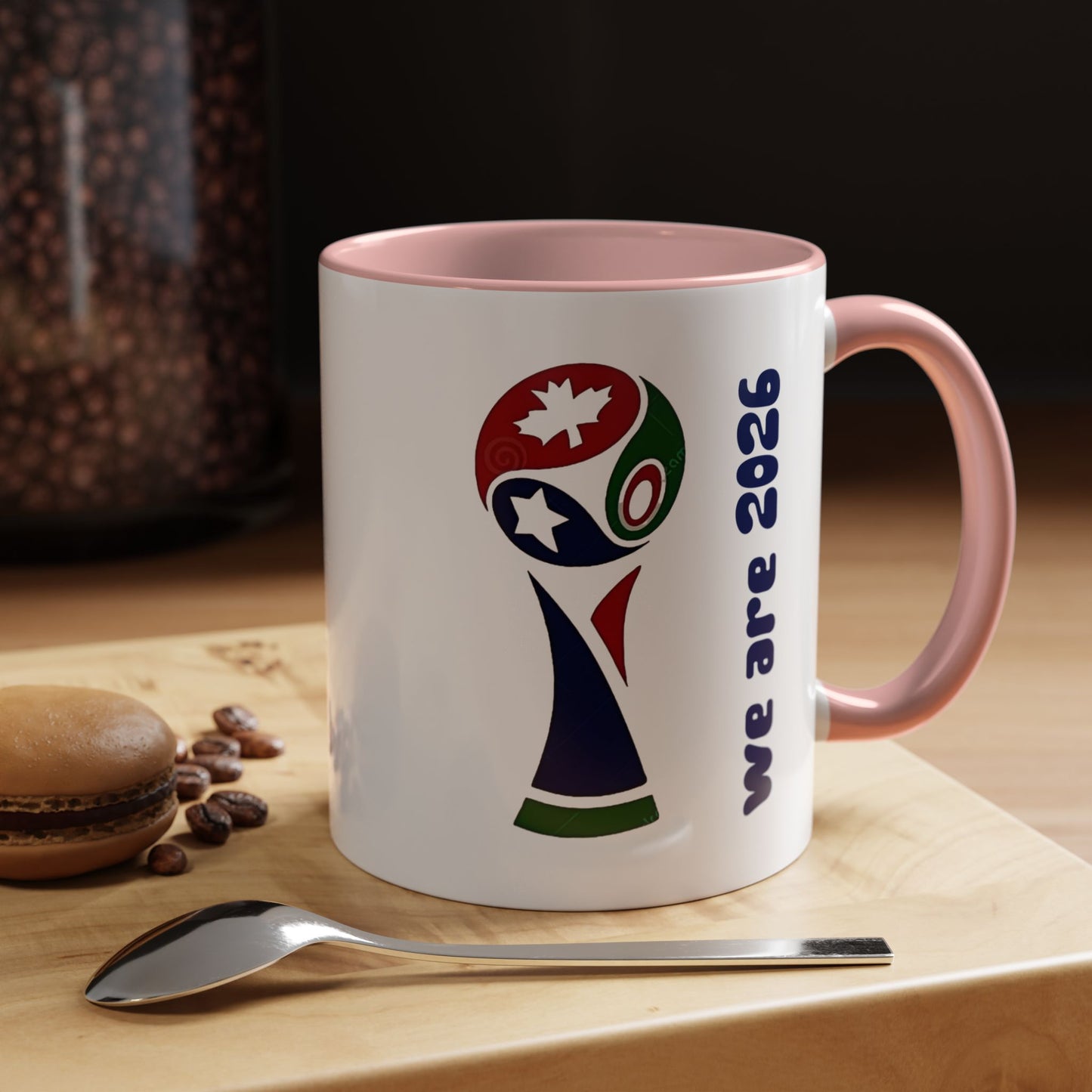 World Cup 2026 Accent Coffee Mug — 'We Are 2026' Soccer Fan Gift