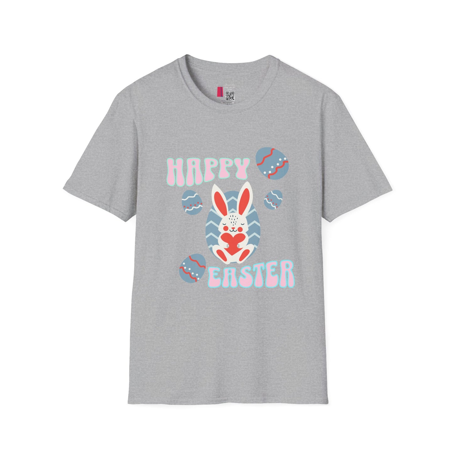 Happy Easter Bunny T-Shirt — Cute Pastel Easter Eggs Design