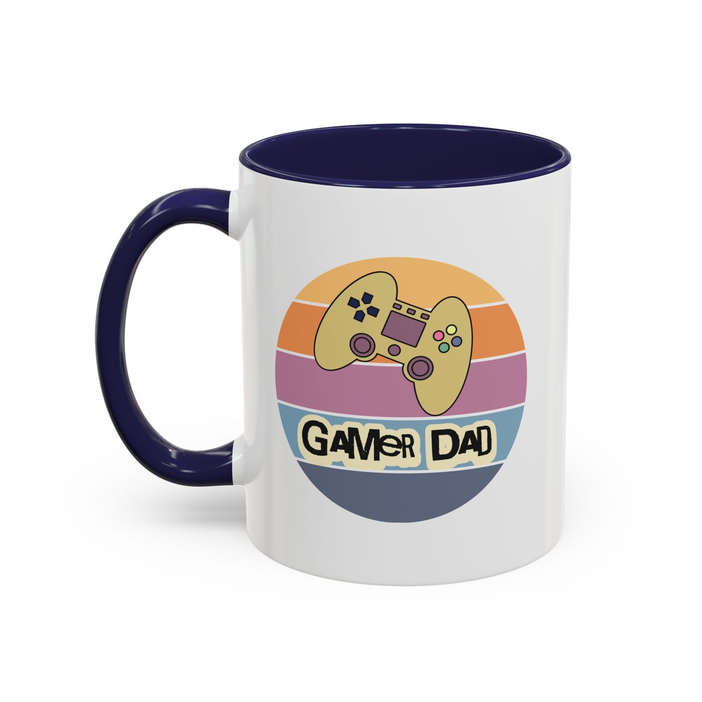 Gamer Dad Coffee Mug — Retro Controller Accent Mug (11/15 oz)
