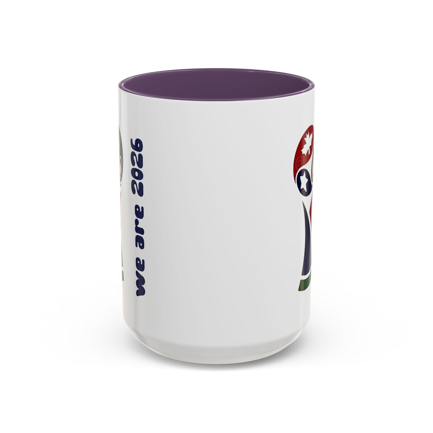 World Cup 2026 Accent Coffee Mug — 'We Are 2026' Soccer Fan Gift