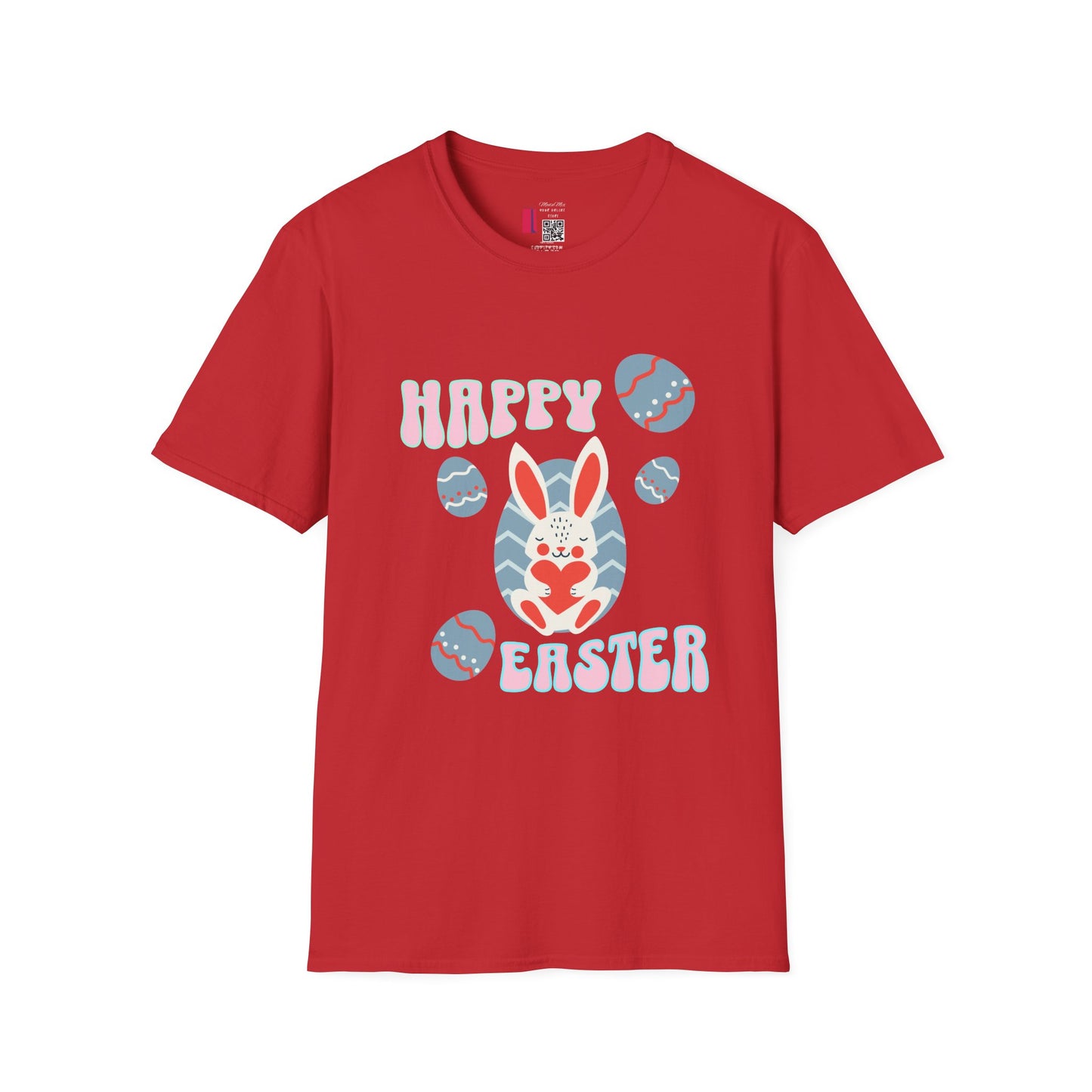 Happy Easter Bunny T-Shirt — Cute Pastel Easter Eggs Design