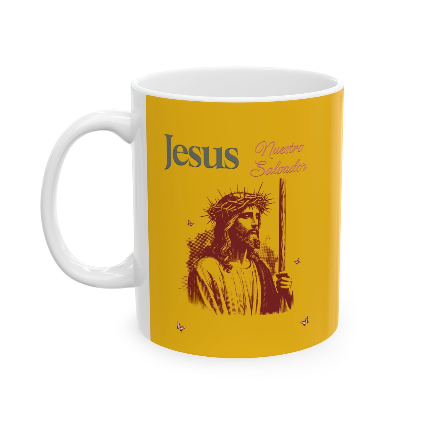 Jesus Loves Me Yellow Inspirational Ceramic Mug (11oz, 15oz)