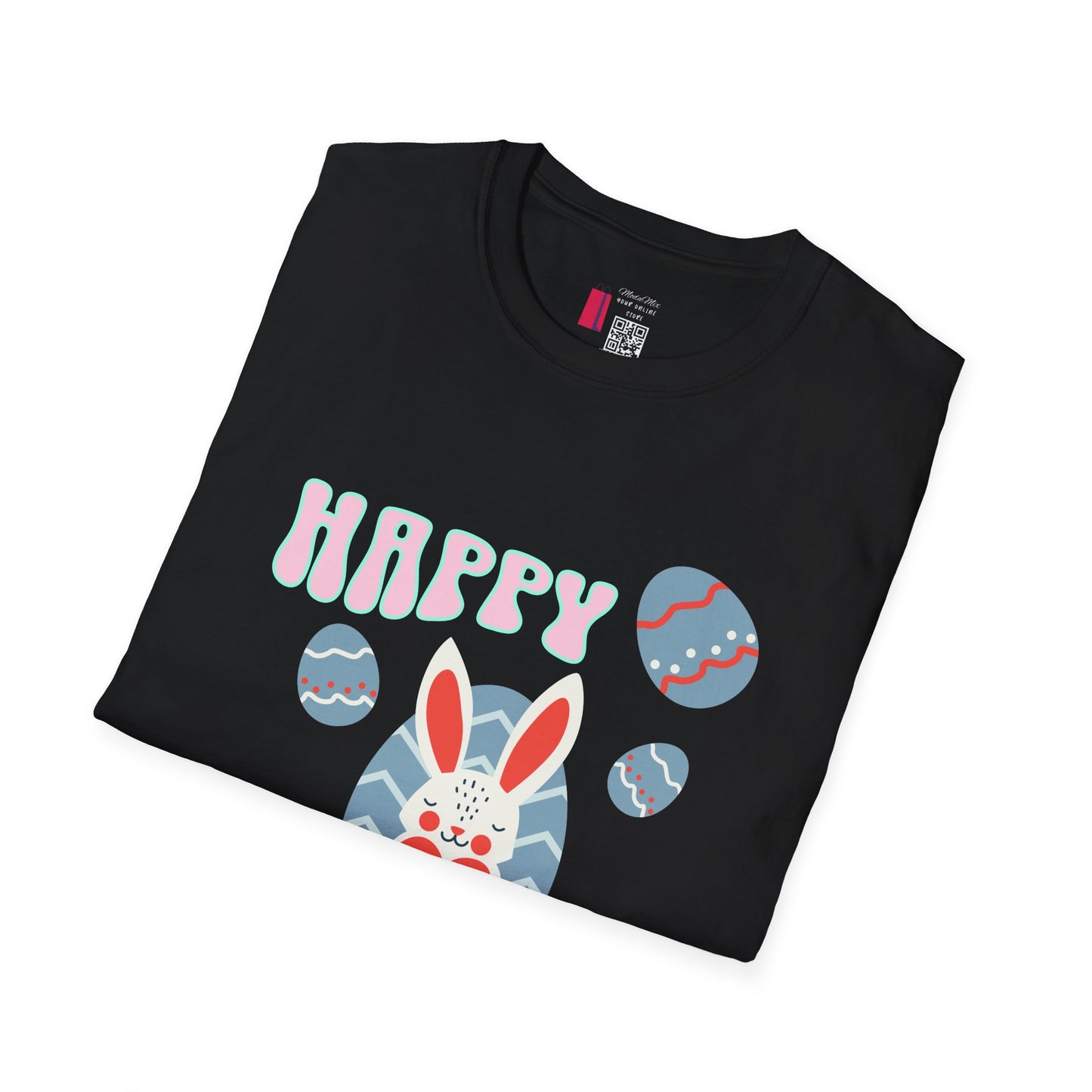 Happy Easter Bunny T-Shirt — Cute Pastel Easter Eggs Design