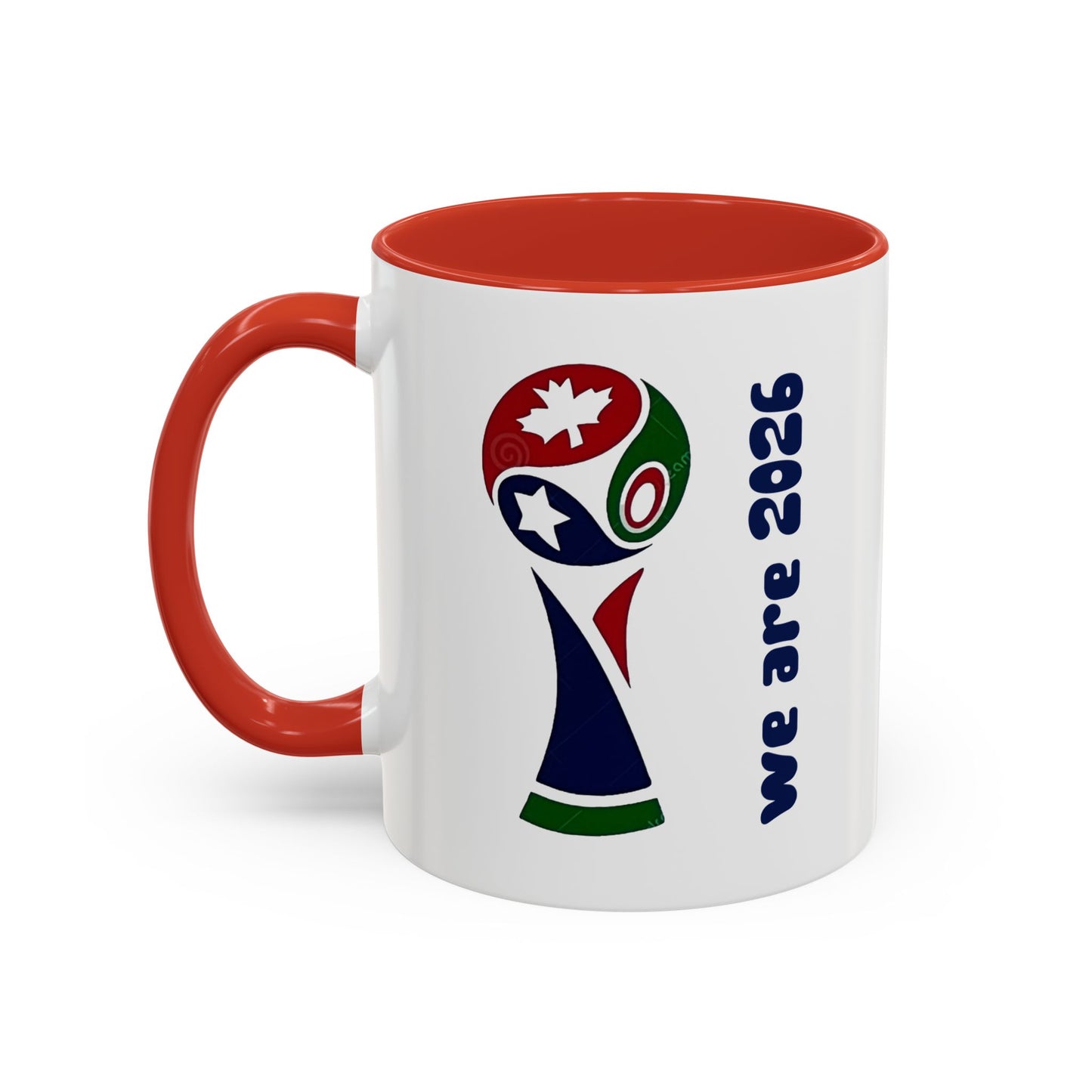 World Cup 2026 Accent Coffee Mug — 'We Are 2026' Soccer Fan Gift