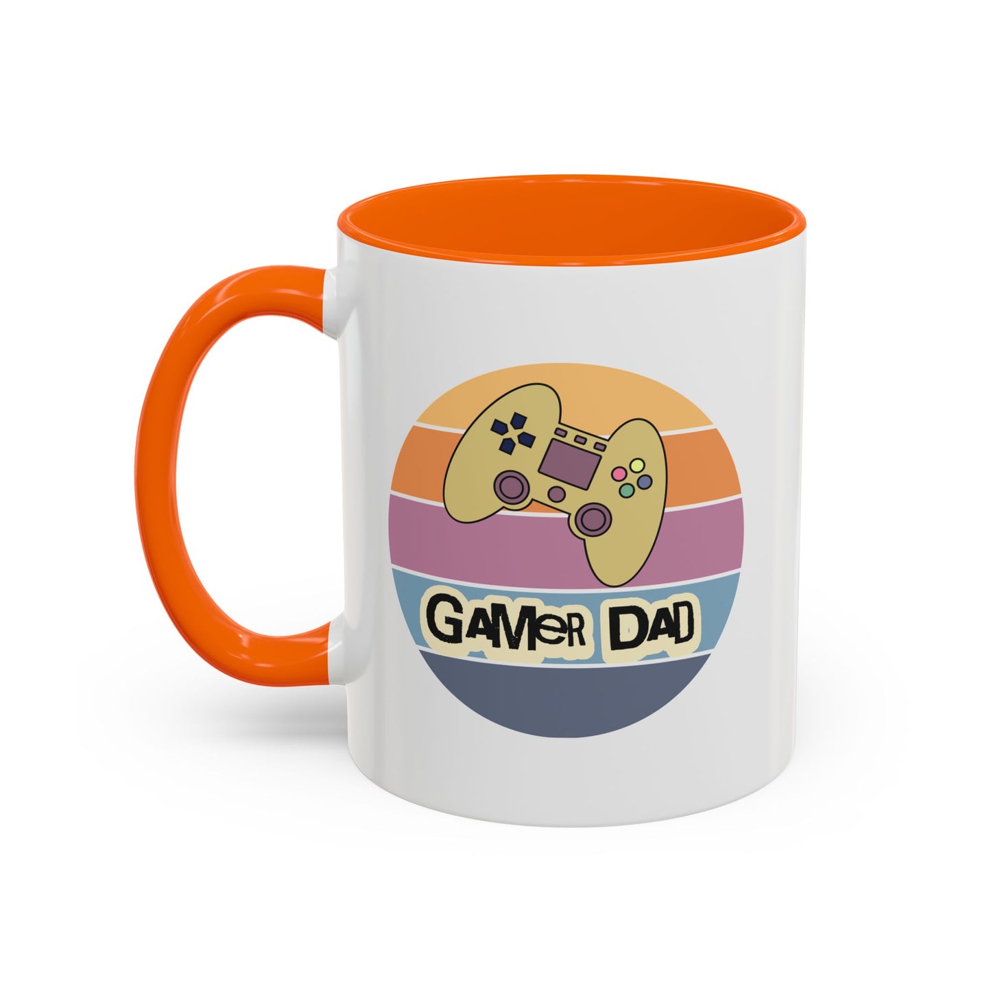 Gamer Dad Coffee Mug — Retro Controller Accent Mug (11/15 oz)