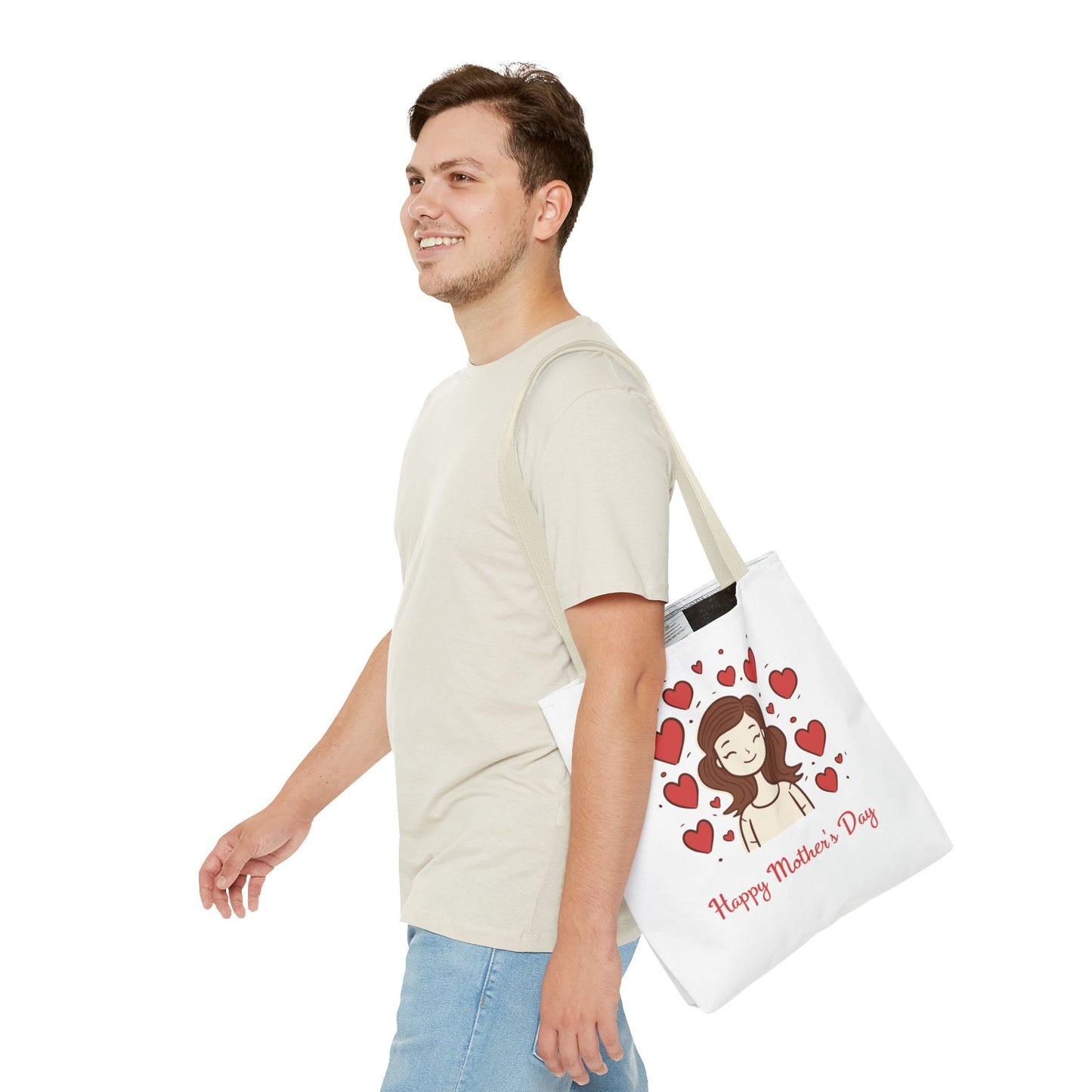 Mother's Day Hearts Tote Bag — Happy Mother's Day Gift Tote