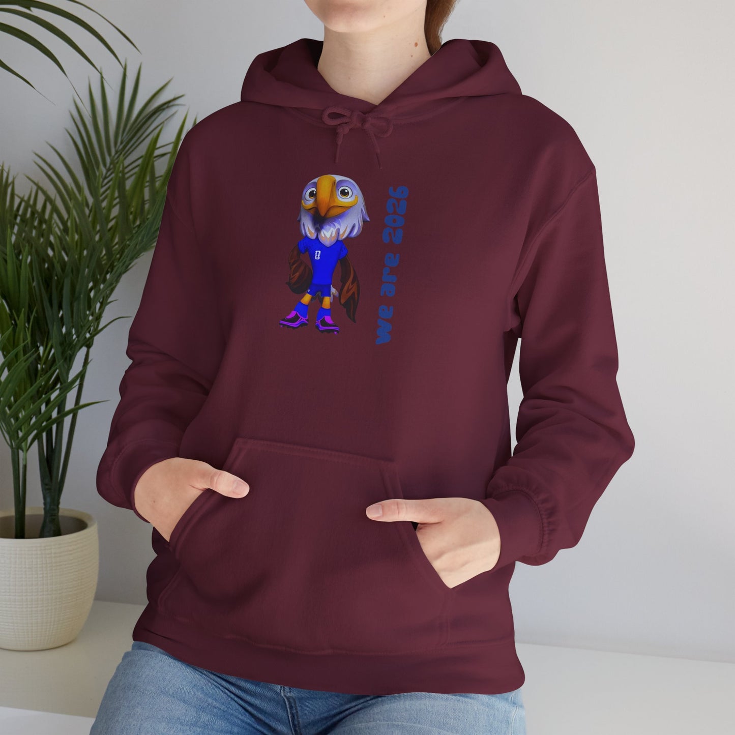 World Cup 2026 USA Eagle Mascot Hoodie — 'We Are 2026' Graphic Pullover