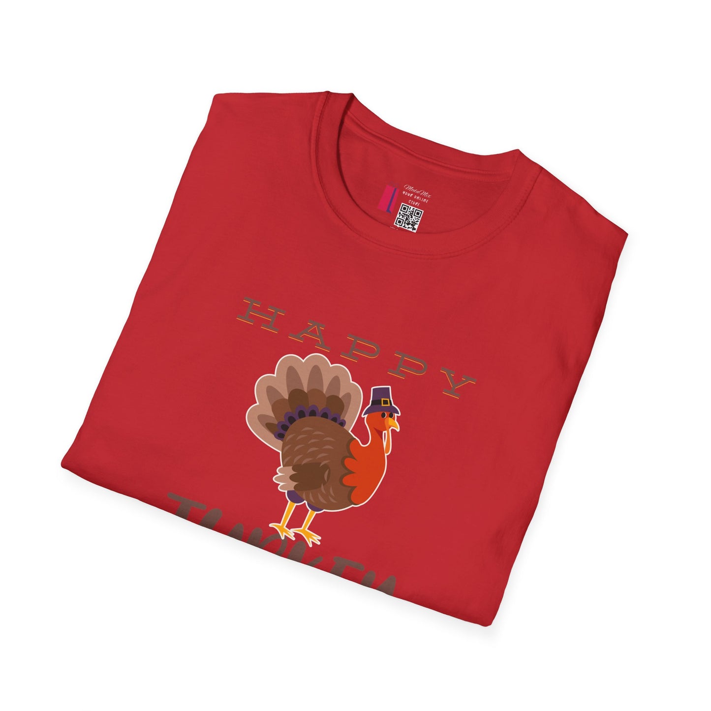 Thanksgiving Unisex Softstyle T-Shirt - Festive Fall Holiday Design