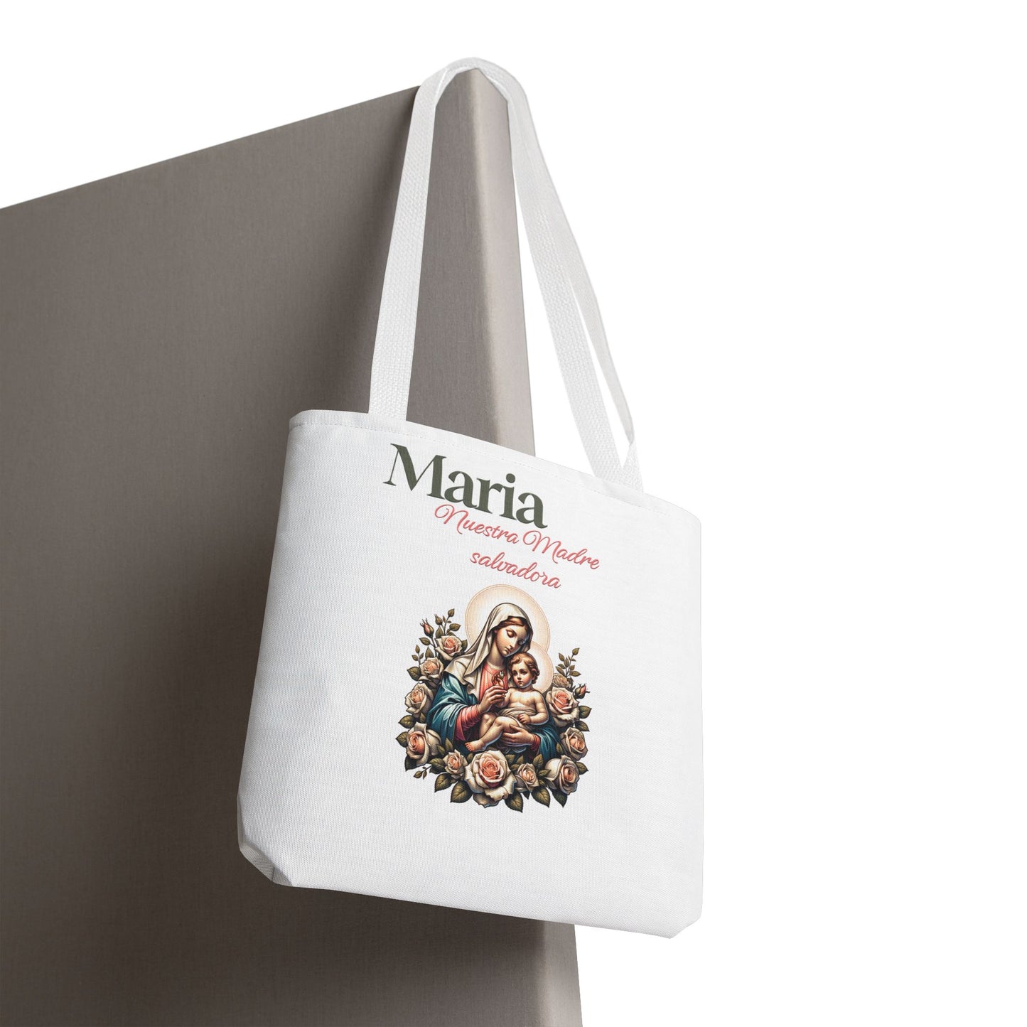 Faith Maria Jesus Tote Bag — Religious Faith All-Over Print Tote