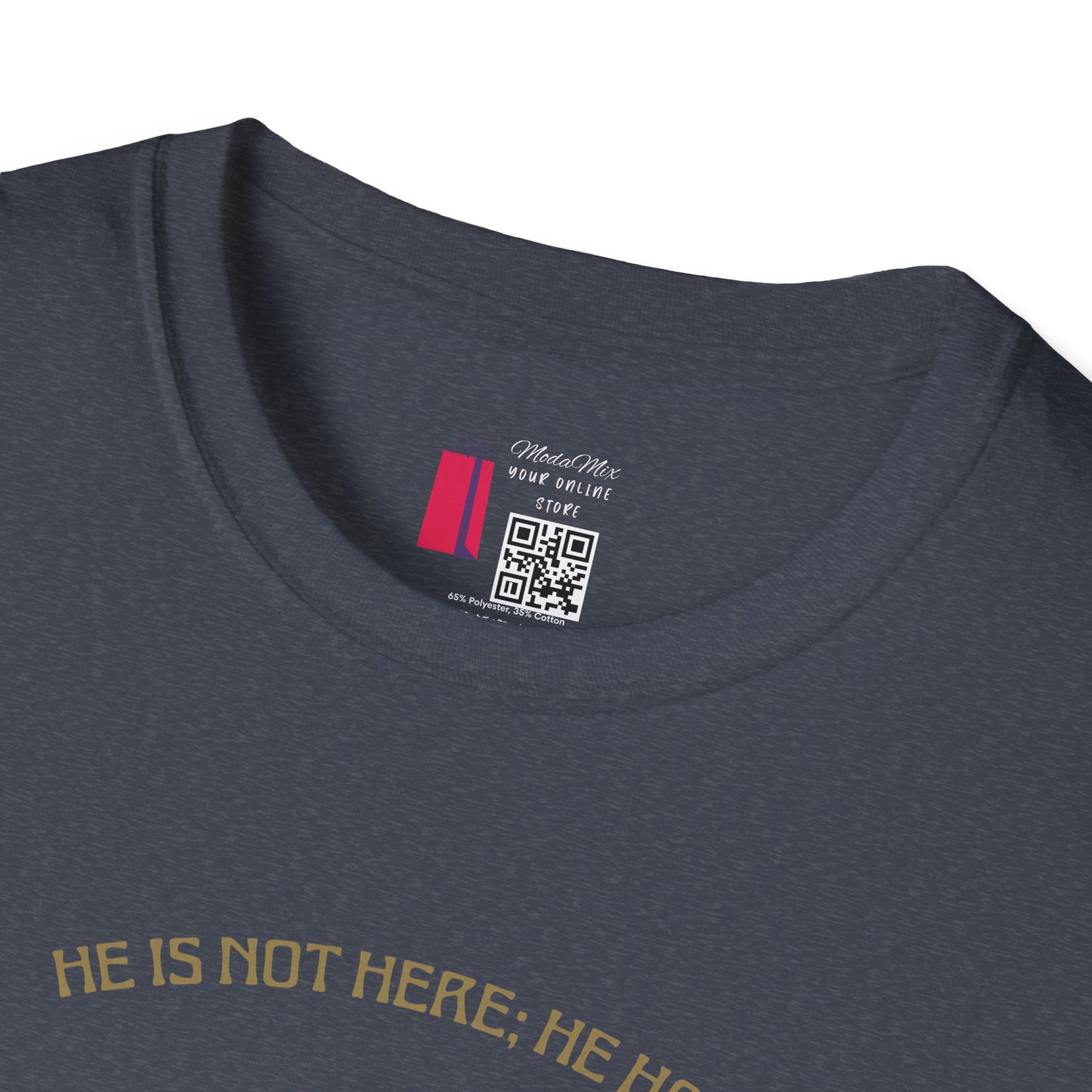 Christian Risen Cross T-Shirt — "He Is Not Here, He’s Risen" Easter Tee