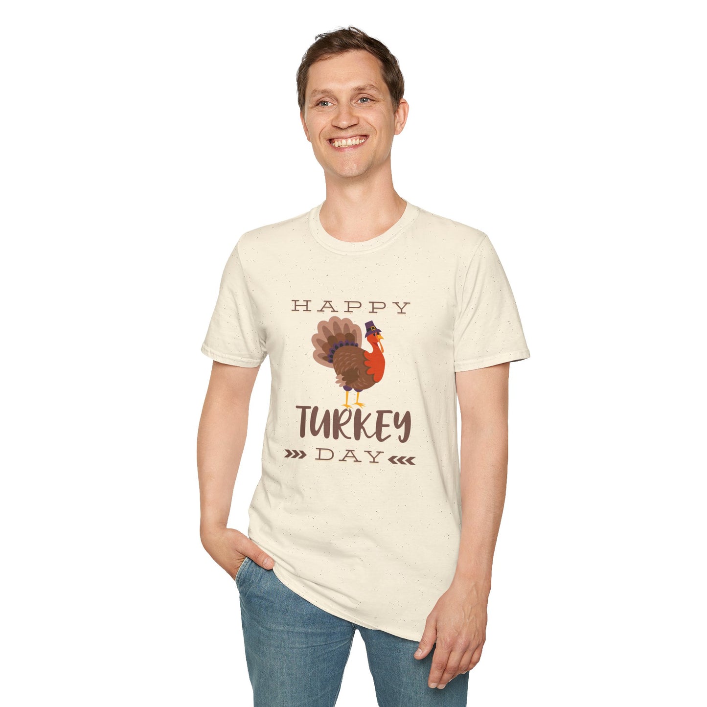Thanksgiving Unisex Softstyle T-Shirt - Festive Fall Holiday Design
