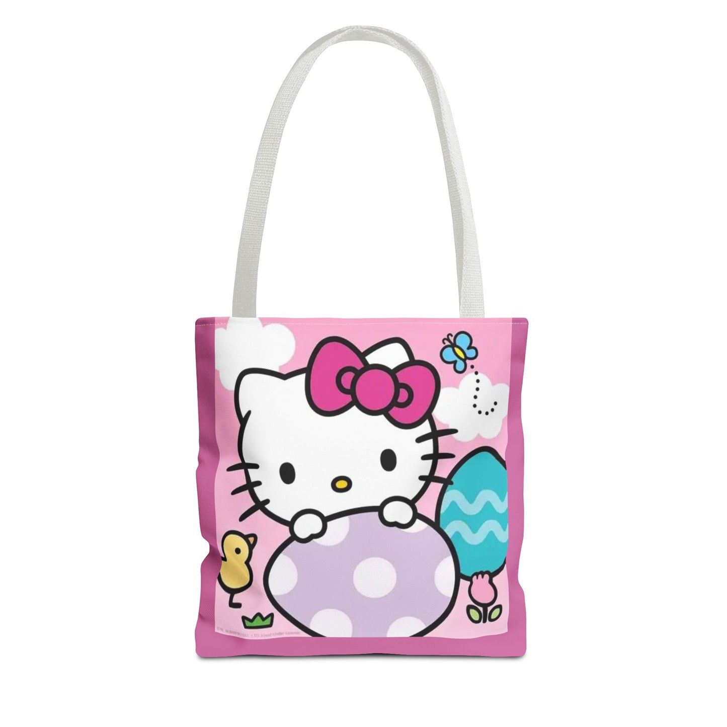 Hello Kitty Easter Tote Bag — Cute Pink Bunny & Egg Spring Shopper