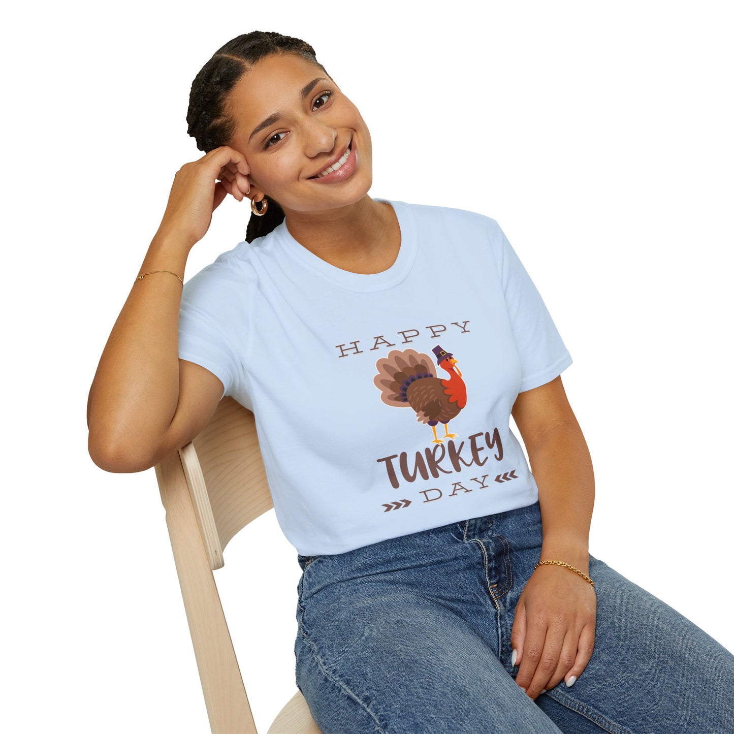 Thanksgiving Unisex Softstyle T-Shirt - Festive Fall Holiday Design