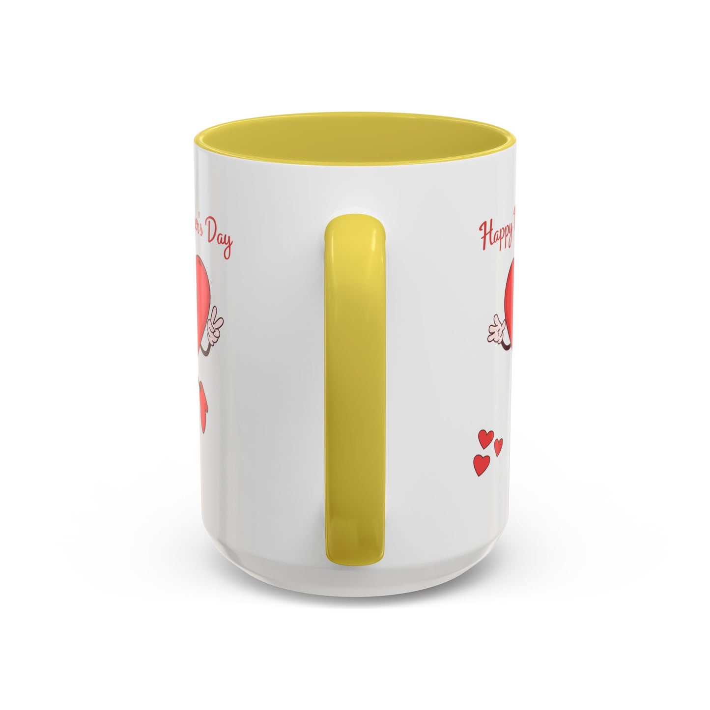 Happy Mother's Day Heart Mug — Cute Retro Heart Mom Coffee Cup (11oz, 15oz)