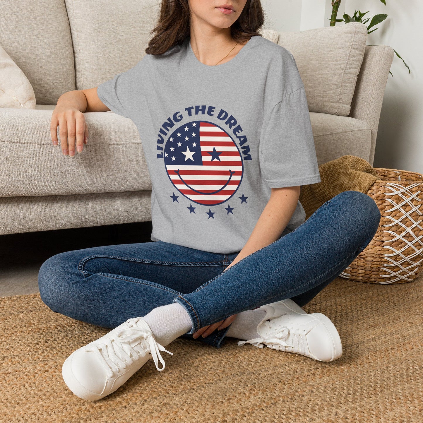 Living the Dream American Flag T-Shirt