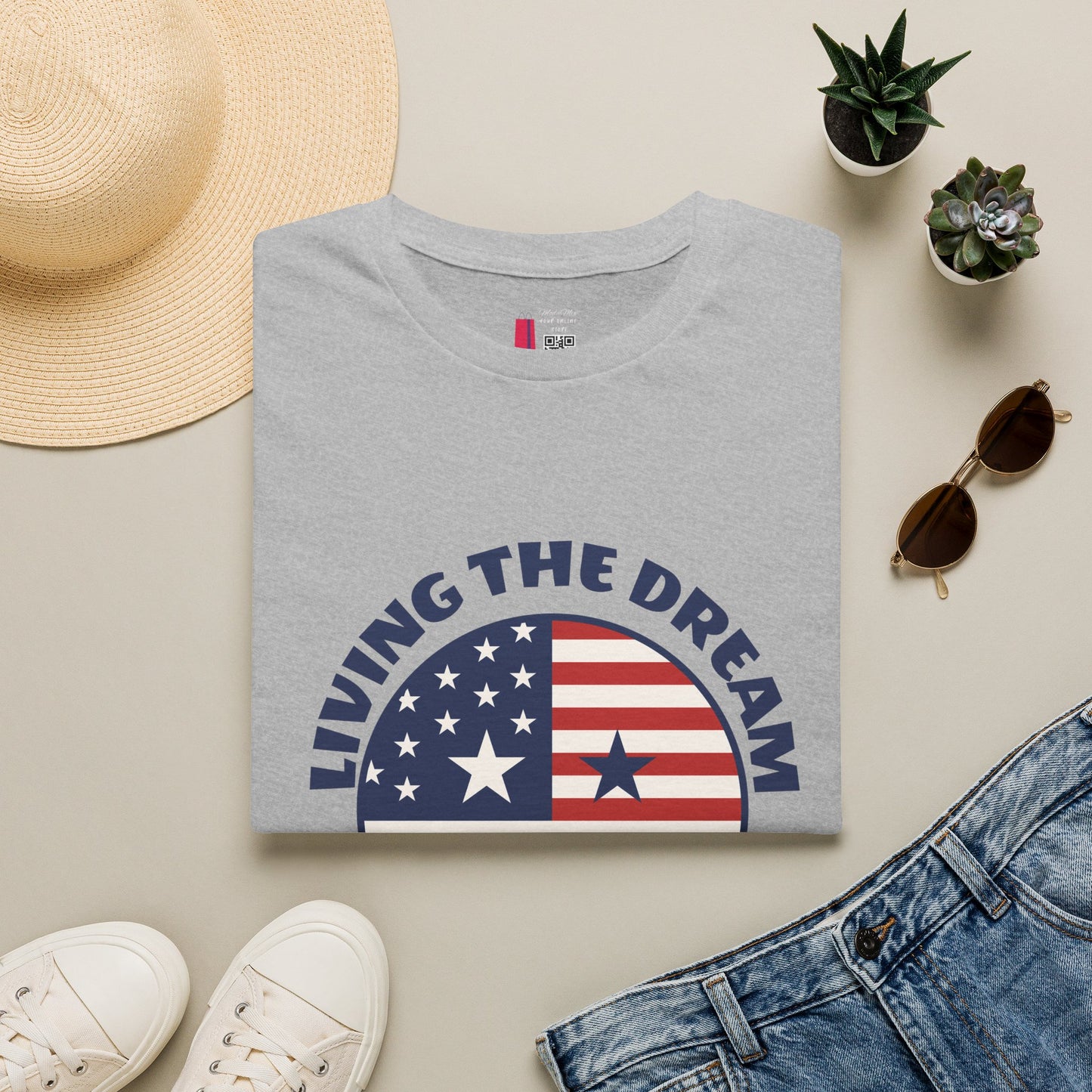 Living the Dream American Flag T-Shirt