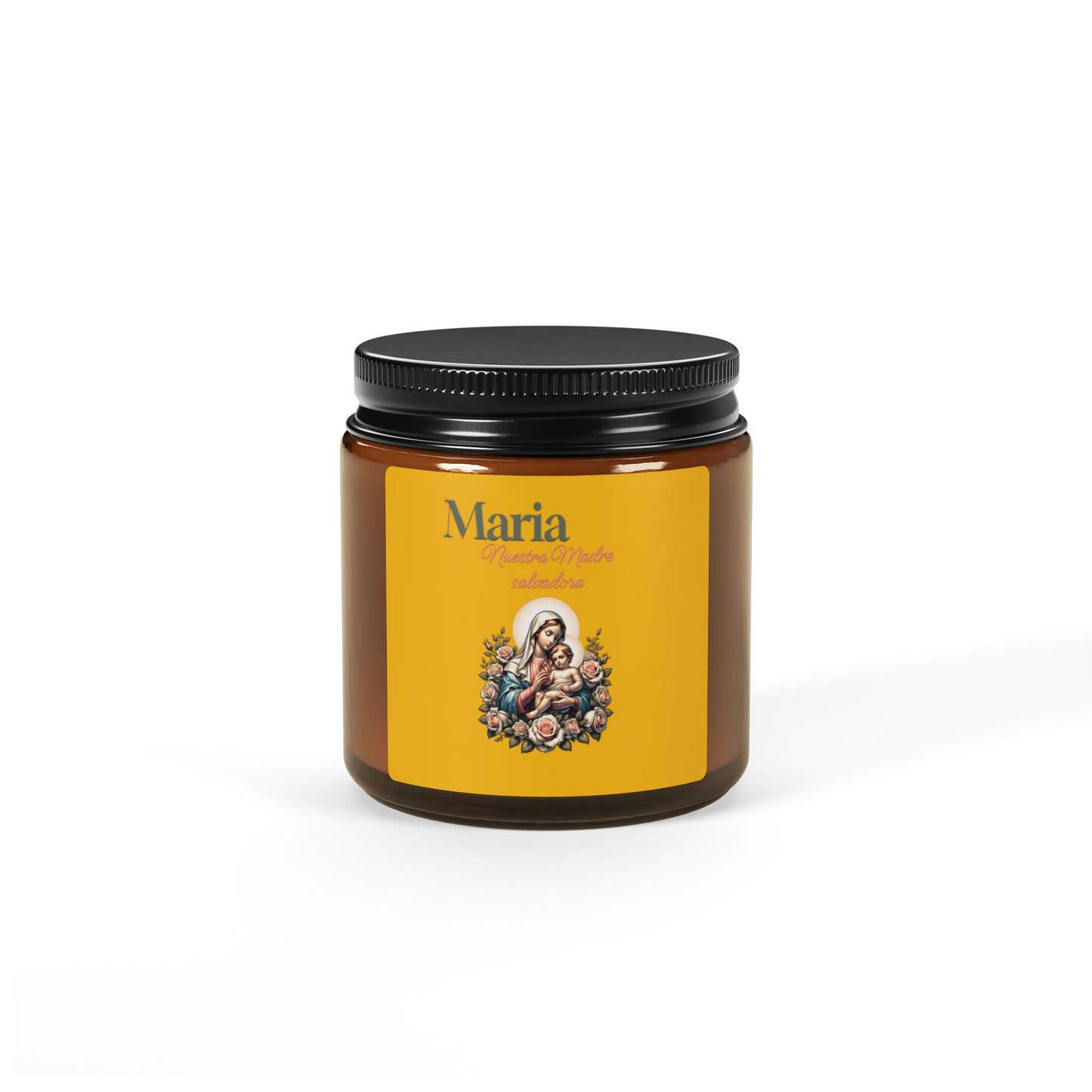 Faith & Hope Soy Candle — Scented Amber Jar (Maria Love)
