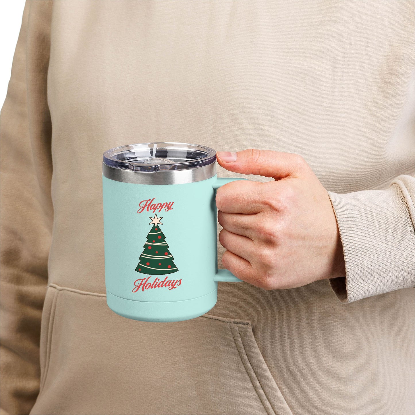 Christmas Coffee Mug Tumbler, 15oz