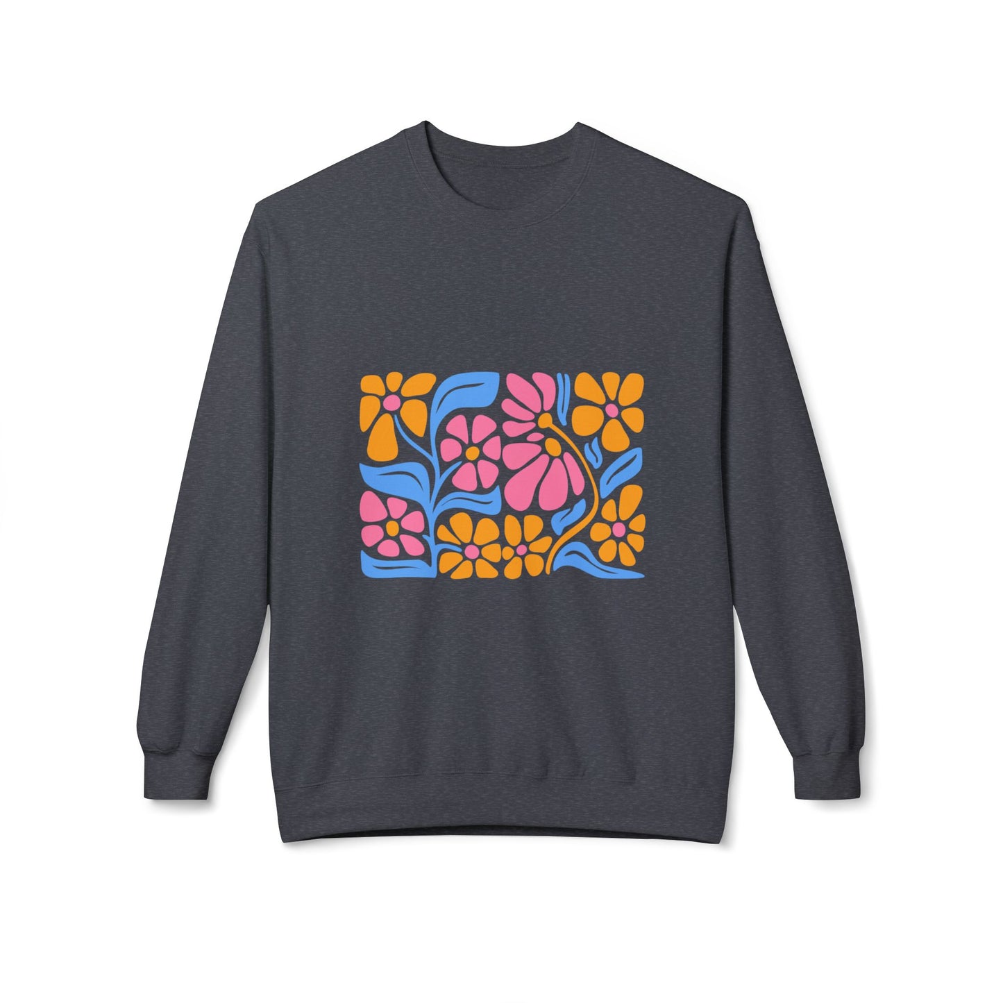 Floral Retro Tile Crewneck Sweatshirt